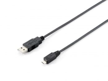 EQUIP CABO USB 2.0 A/M TO MICRO-B 1MT PRETO, miniatura 2