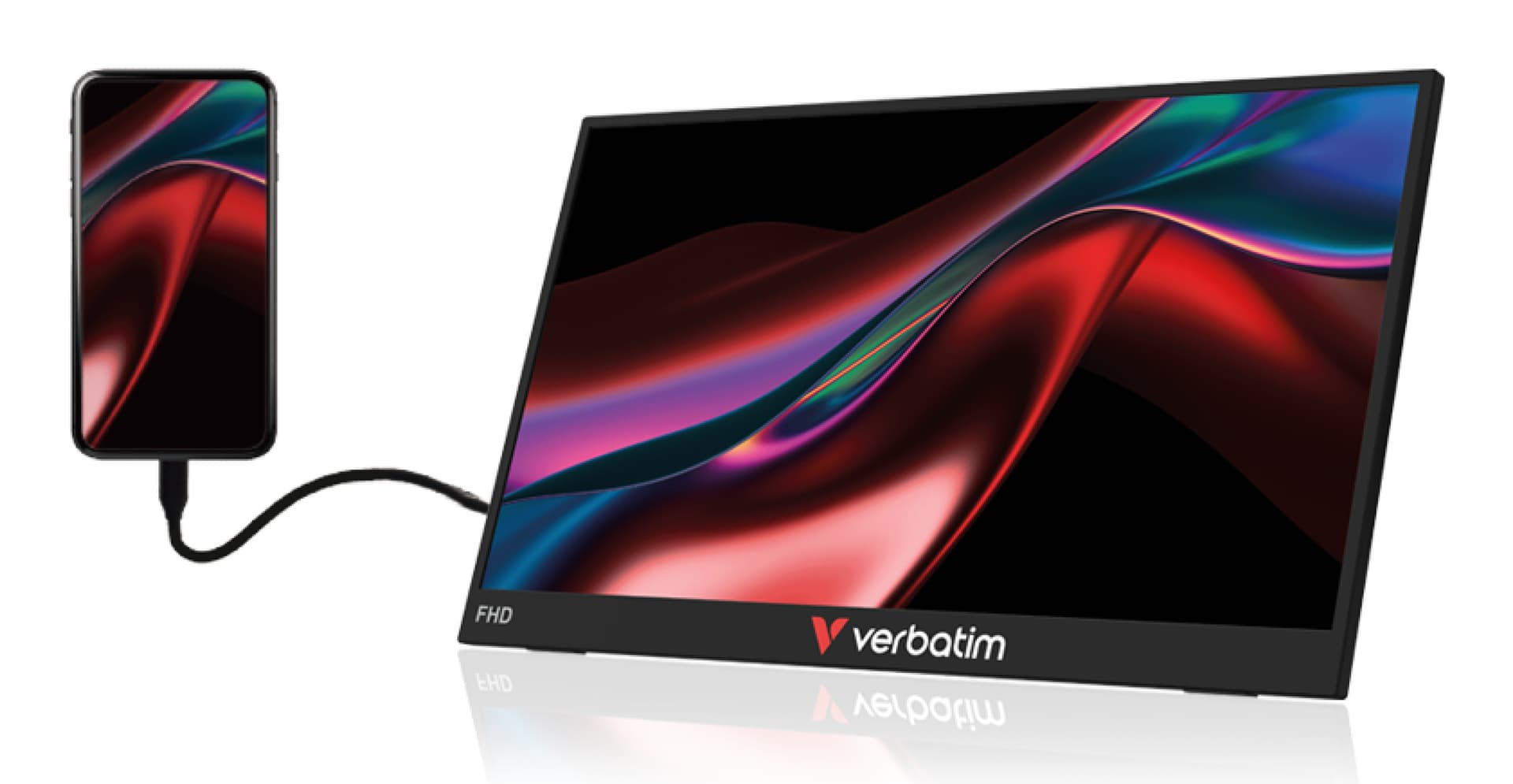 Verbatim Portable 15.6" FHD Touch Monitor LIGHT, miniatura 3