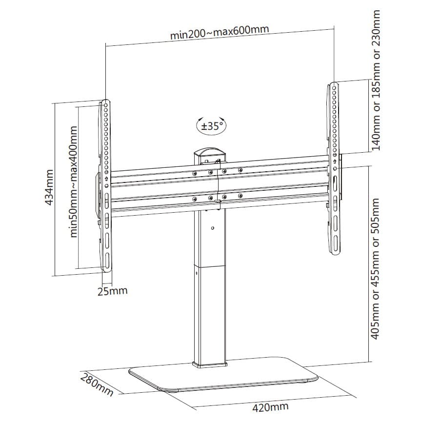 Equip Suportes de TV universais de 37"-70”, miniatura 10