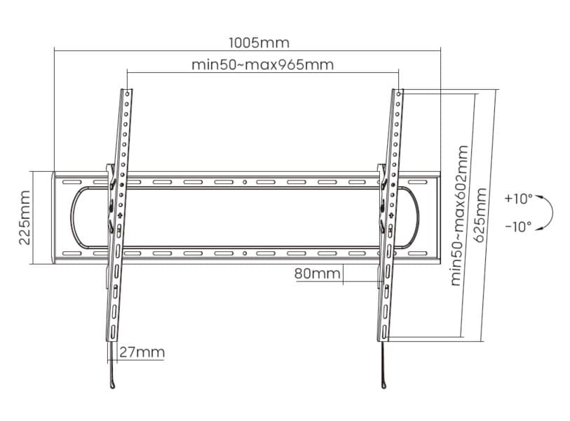 Equip 650339 Suporte de montagem para TV com inclinação pesada de 60"-120”, miniatura 10