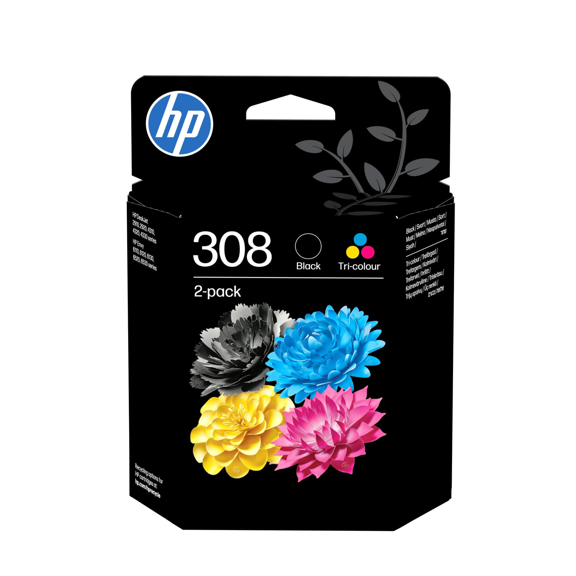 HP Conjunto de 2 Tinteiros 308 Originais Preto/Tricolor, miniatura 1