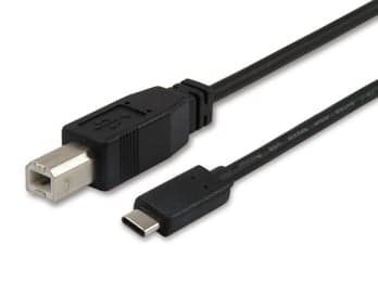 EQUIP CABO USB 2.0 B-C M/M 1MT PRETO, miniatura 1