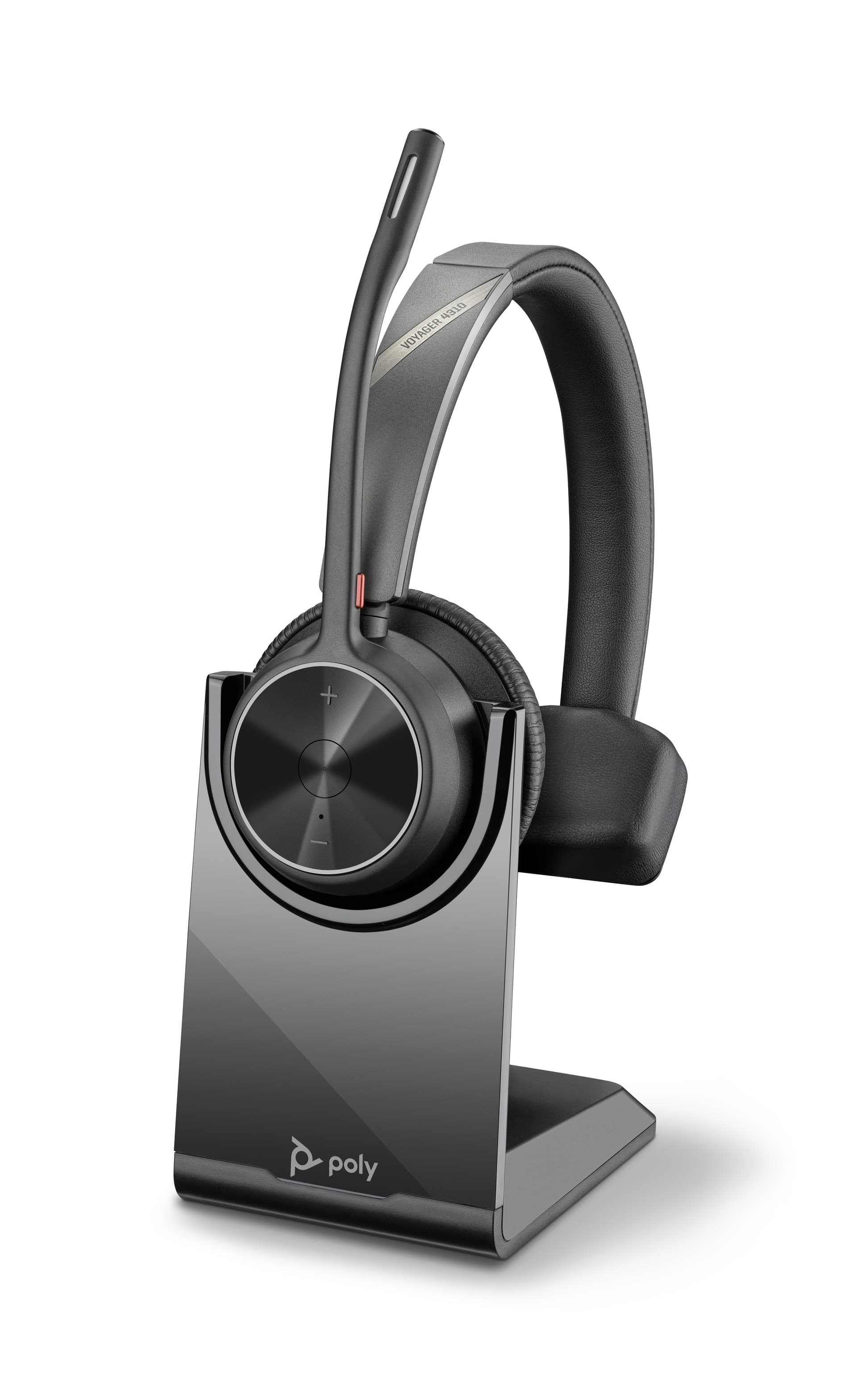 Poly Voyager 4310 - Voyager 4300 UC series - auscultadores - no ouvido - bluetooth - sem fios, com cabo - USB-A - preto - Certificação Zoom - Replaces Poly SKU 218471-01