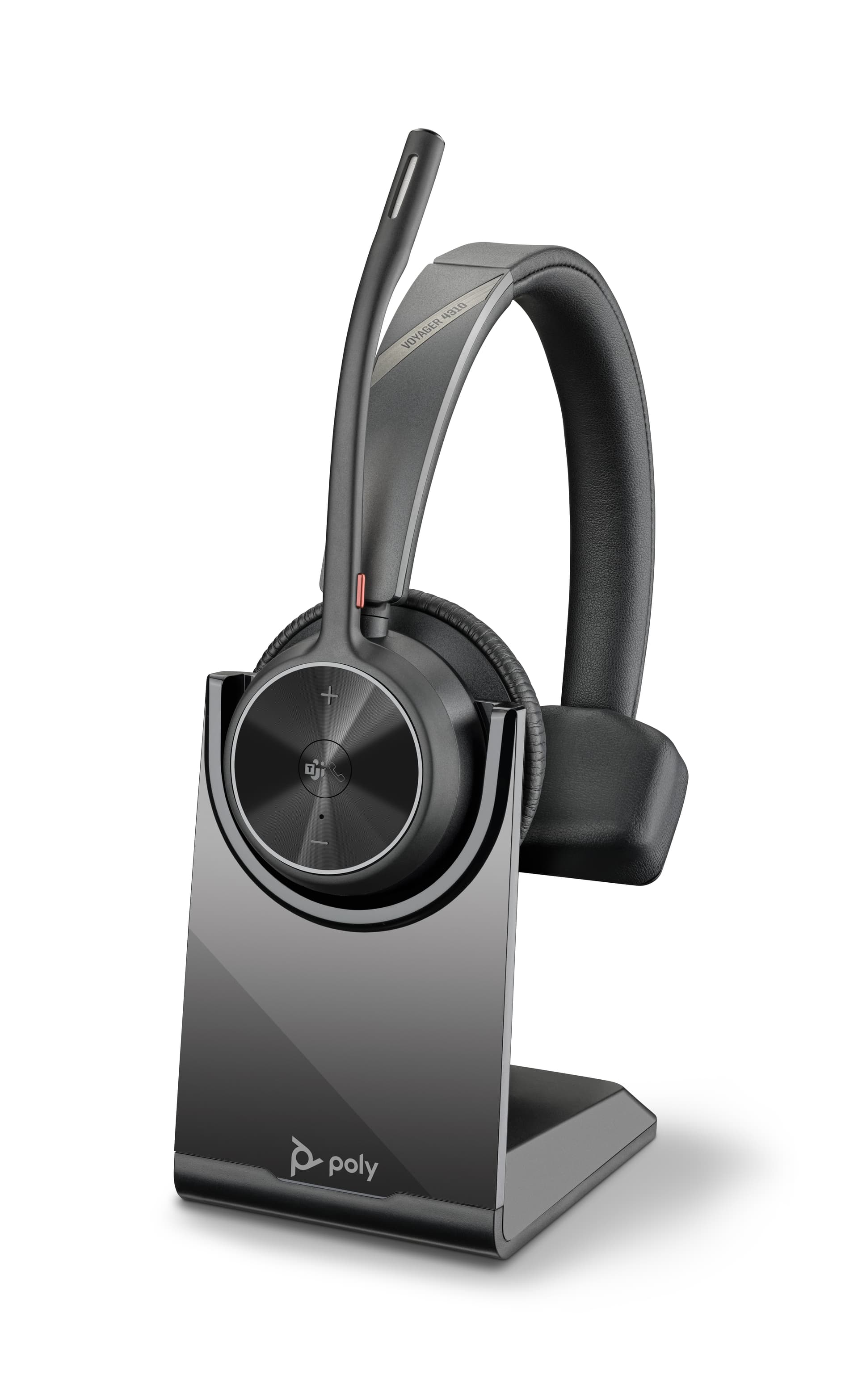 Poly Voyager 4310-M - Voyager 4300 UC series - auscultadores - no ouvido - bluetooth - sem fios, com cabo - USB-C - preto - Certificado para Microsoft Teams - Replaces Poly SKU 218474-02