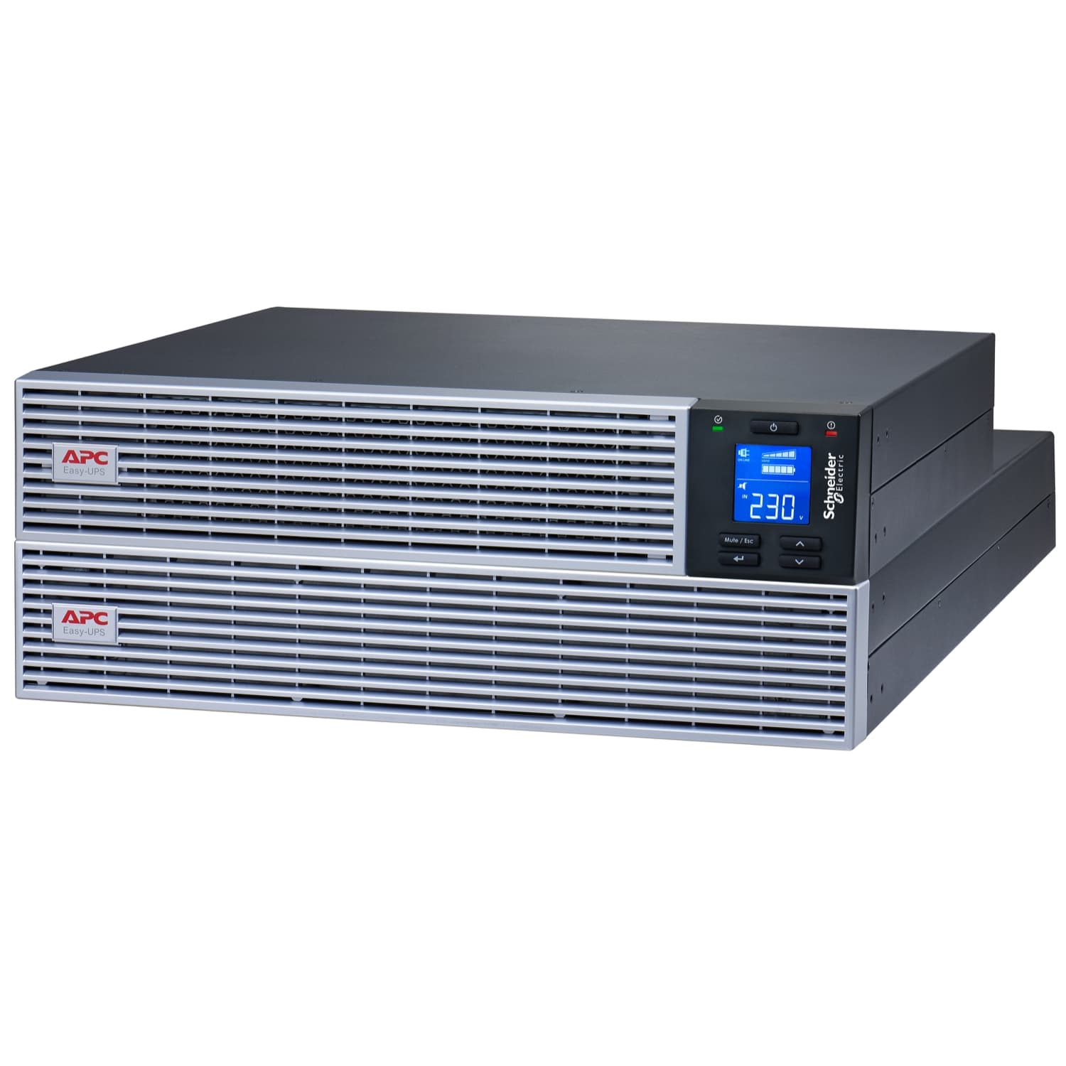 APC Easy UPS On-Line - UPS (montável em bastidor) - AC 230 V - 2700 watt - 3000 VA - Lithium Ion - RS-232, USB - conectores de saída: 7 - 4U - 19" - preto e prata - para Modbus Card SRVSMB001