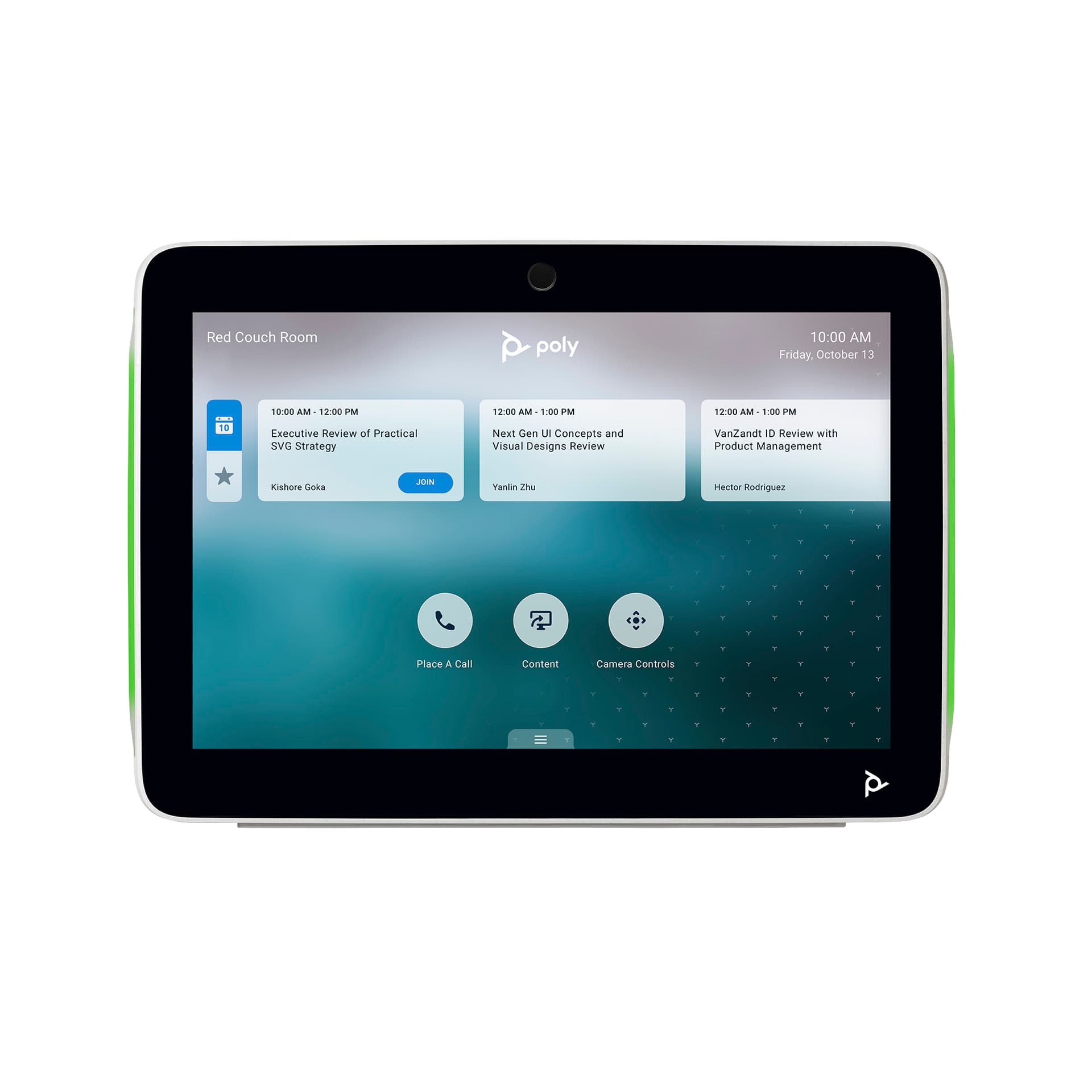 HP Poly TC10 White Touch Controller, 25,6 cm (10.1"), 1280 x 800 pixels