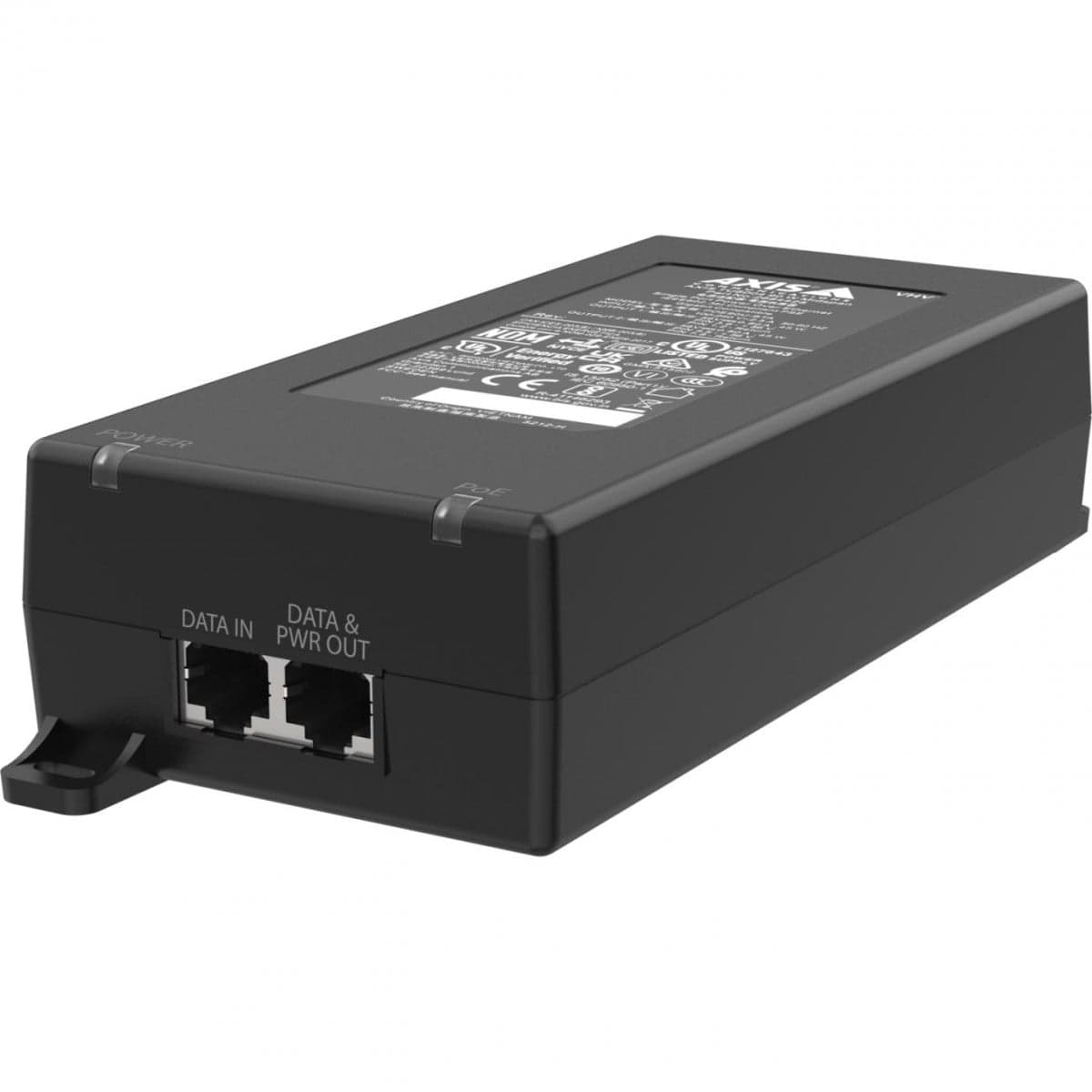 AXIS TU8004 - Injector de energia (montável em calha DIN / externo) - midspan - AC 100-240 V - 90 Watt - conectores de saída: 1 - preto - para AXIS C1410, P1385-E