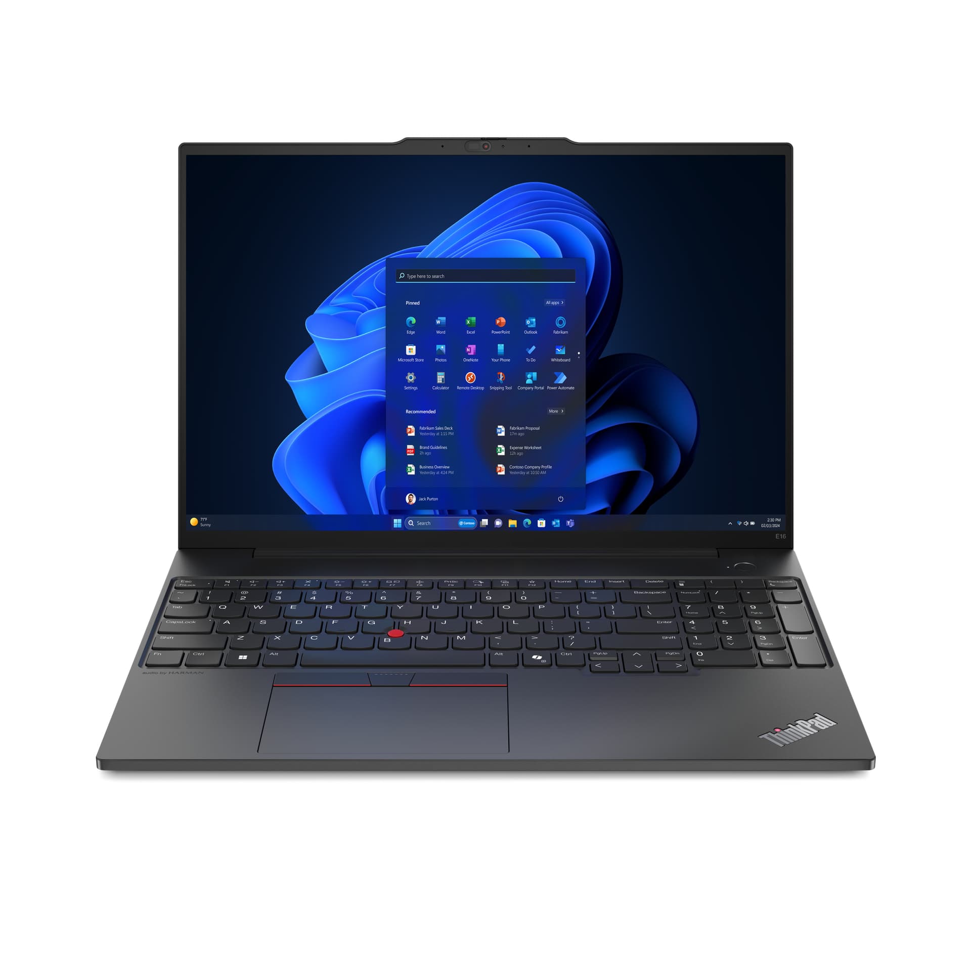 Lenovo ThinkPad E16 Gen 2 (Intel), Intel Core Ultra 7, 40,6 cm (16"), 1920 x 1200 pixels, 16 GB, 512 GB, Windows 11 Pro