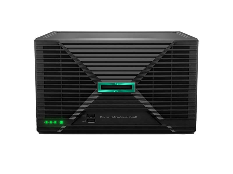 HPE ProLiant MicroServer Gen11 - Servidor - micro torre ultra 1 via - 1 x Pentium Gold G7400 - RAM 16 GB - SATA - não hot-swap 3.5" compartimento(s) - HDD 1 TB - Gigabit Ethernet - monitor: nenhum - Smart Choice