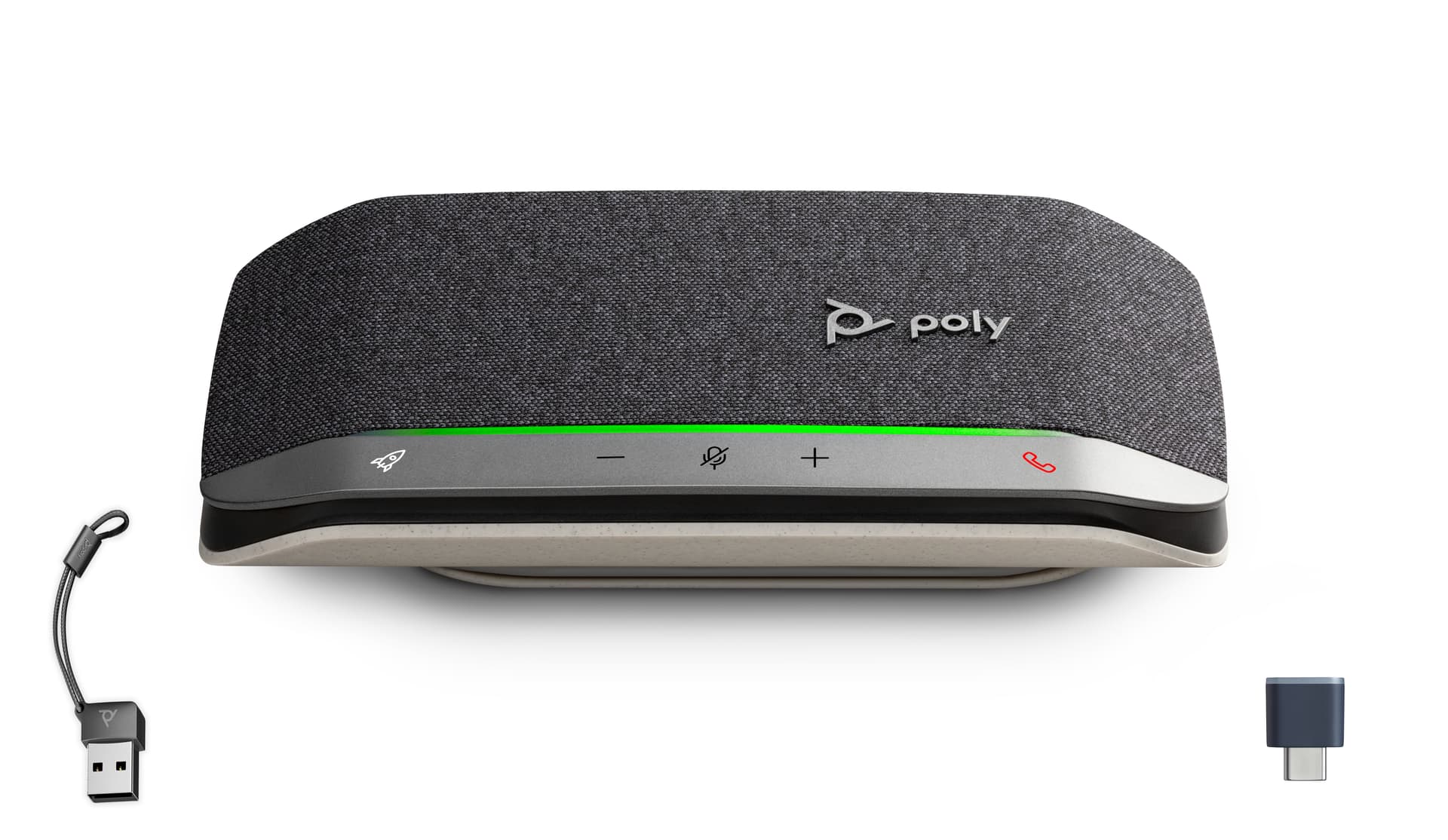 HP Poly Sync 20+ - Alta-voz inteligente - bluetooth - com cabo, sem fios - USB-A - prata, preto - Certificado para Microsoft Teams, Certificação Zoom