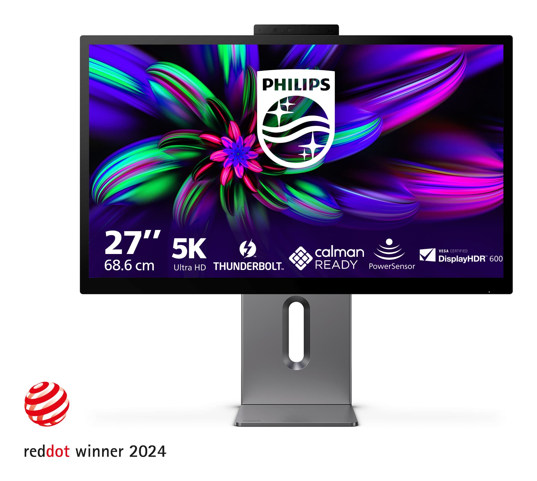Philips Brilliance 27E3U7903 - Série 7000 - monitor LED - USB - 27" - 5120 x 2880 5K Ultra HD (2880p) @ 70 Hz - IPS - 500 cd/m² - 2000:1 - DisplayHDR 600 - 4 ms - Thunderbolt 4, HDMI - altifalantes - cinzento espaço