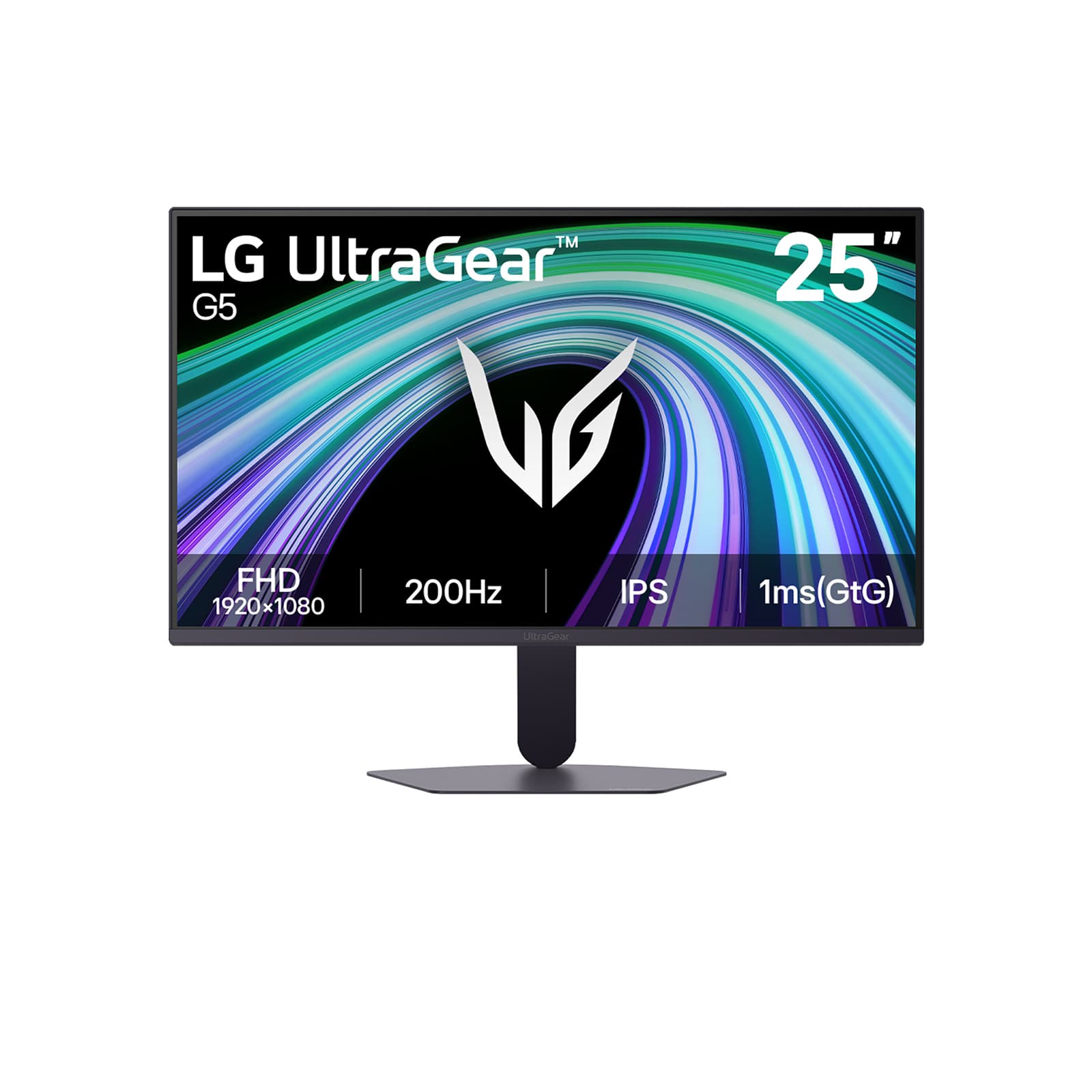 LG UltraGear 25G523B-B - G5 Series - monitor LED - gaming - 25" (24.4" visível) - 1920 x 1080 Full HD @ 200 Hz - IPS - 300 cd/m² - 1000:1 - HDR10 - 1 ms - 2xHDMI, DisplayPort
