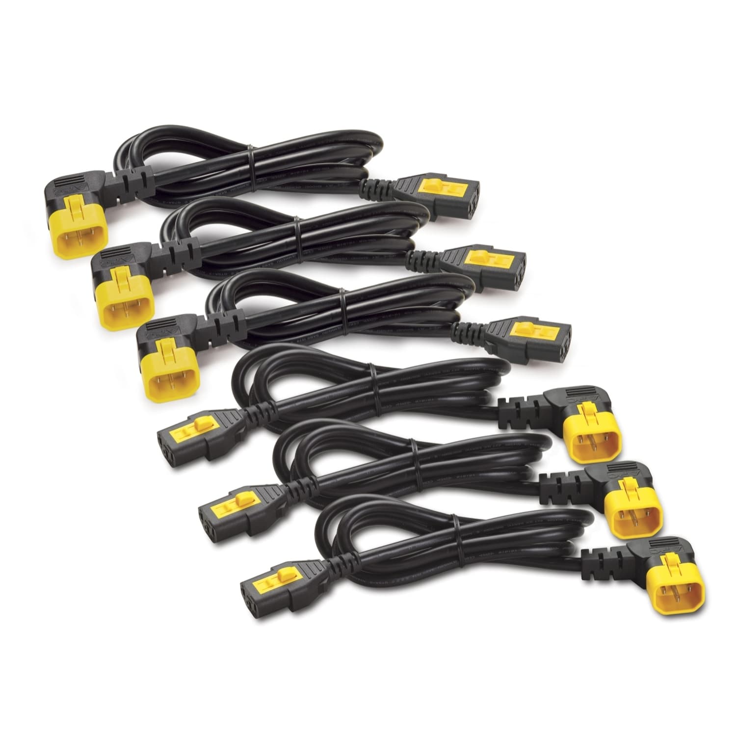 APC - Cabo de alimentação - power IEC 60320 C13 para IEC 60320 C14 - 10 A - 1.83 m - conector de 90° - preto - Mundial - para P/N: SCL500RMI1U, SCL500RMI1UNC, SMTL750RMI2UC, SMX1500RM2UCNCUS, SMX1500RM2UCUS, SMX750C