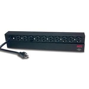 APC Basic Rack-Mount PDU - Faixa de distribuição de energia (montável em bastidor) - AC 120 V - 2.4 kW - entrada: NEMA 5-20 - conectores de saída: 10 (NEMA 5-20) - 1U - 19" - 3.65 m cabo - preto - para P/N: AR4017A, AR4032A, AR4038LA, SRT5KRMXLT-A, S