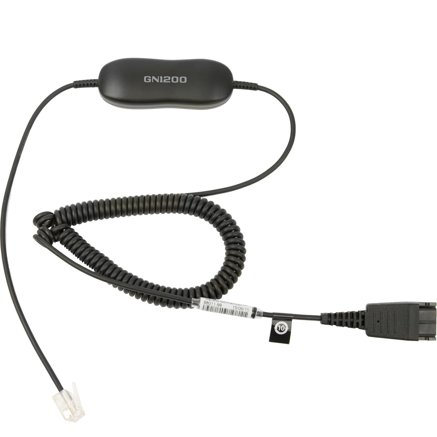 Jabra GN1200 CC - Cabo de auricular - Quick Disconnect tomada para RJ-9 macho - para Jabra GN 2100, GN 2200, GN 2250