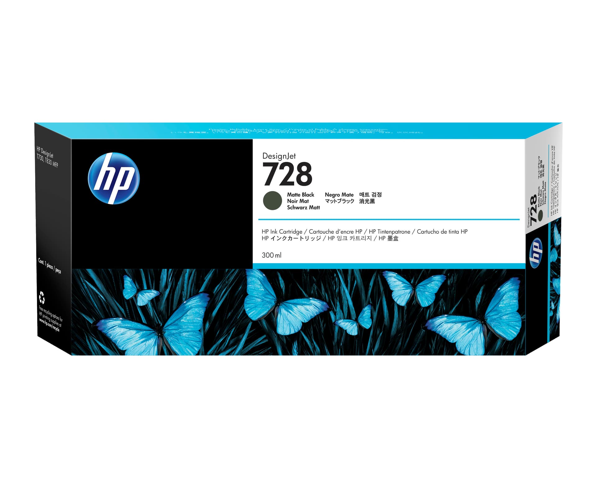 HP 728 - 300 ml - preto opaco - original - DesignJet - tinteiro - para DesignJet T730, T830
