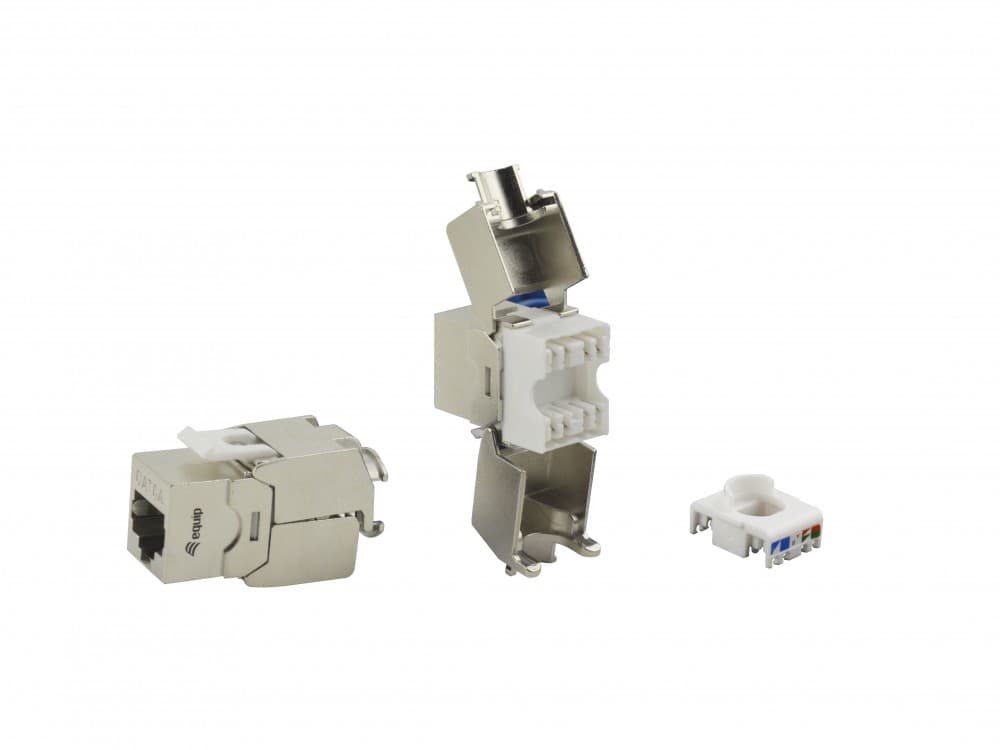 EQUIP CONECTOR KEYSTONE JACK SHIELDED CAT6A STP TOOLFREE 8 UNID
