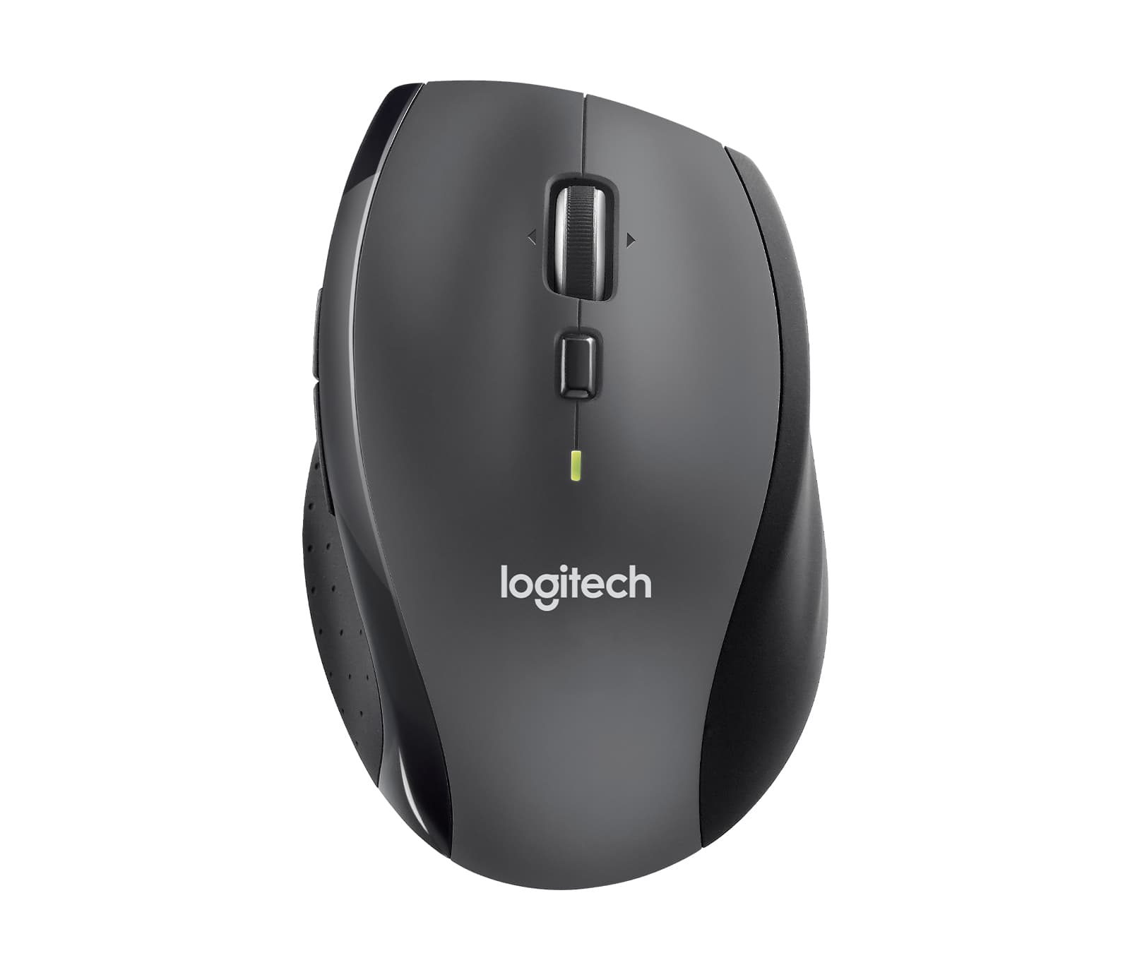 Logitech M705 - Rato - para direita - laser - sem fios - 2.4 GHz - receptor sem fio USB - cinza