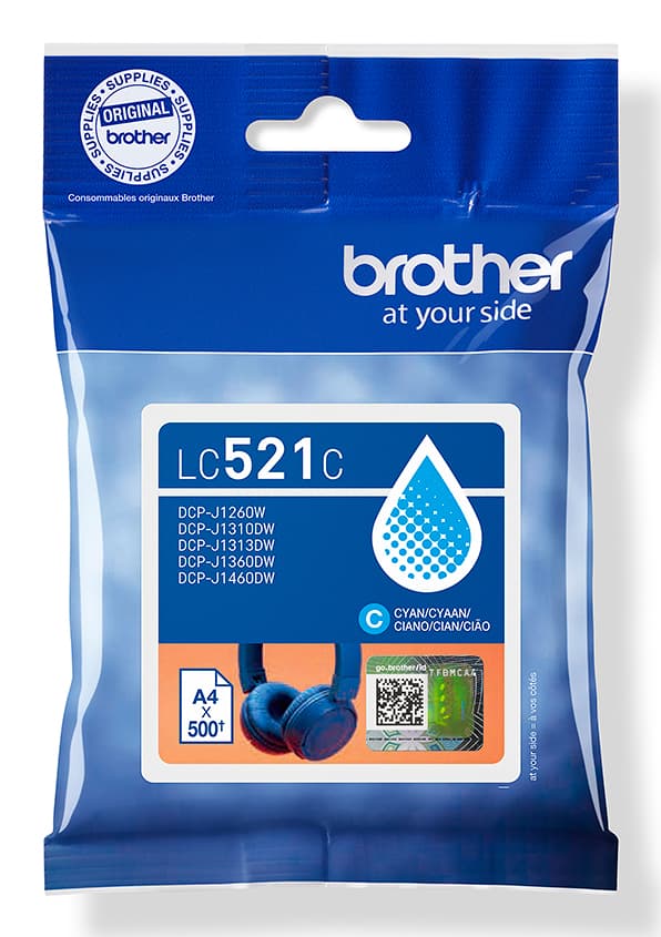 BROTHER Cyan ink cartridge yield up to 500 pages