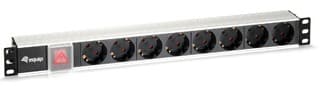 EQUIP REGUA 19" 8 TOMADAS SCHUKO C/INTERRUPTOR CABO 1.8M