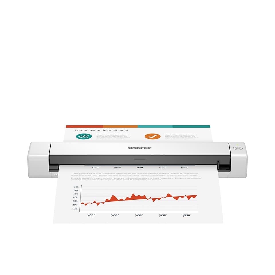 Brother DSmobile DS-640 - Scanner para folhas de papel - 215.9 x 1828.8 mm - 600 ppp x 600 ppp - USB 3.0