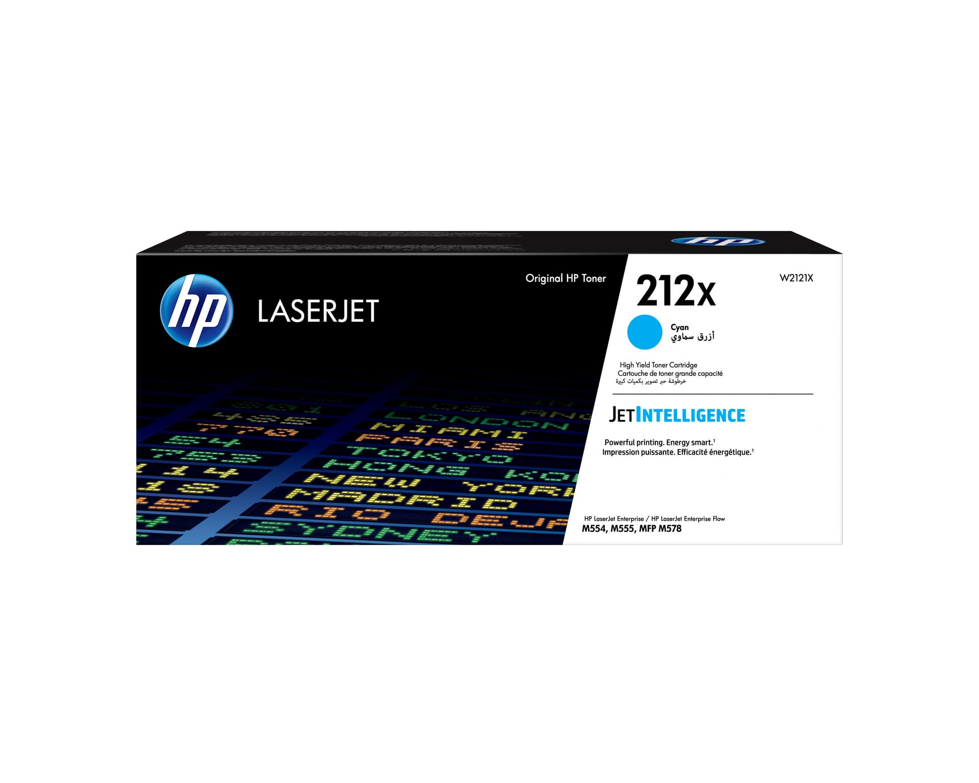 HP 212X - Alto Rendimento - azul cyan - original - LaserJet - cartucho de toner (W2121X) - para Color LaserJet Enterprise M555, MFP M578, LaserJet Enterprise Flow MFP M578