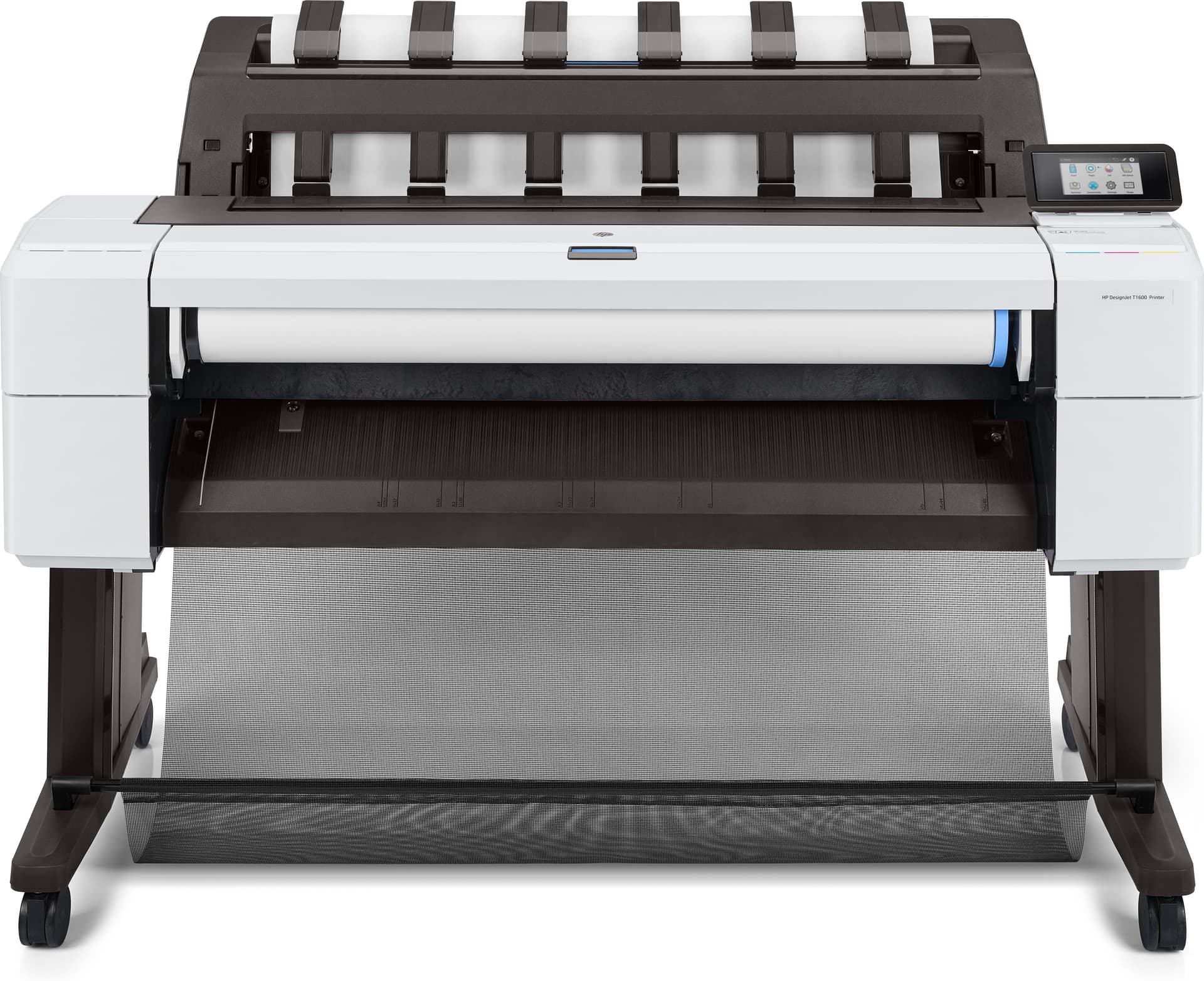 HP DesignJet T1600 - 36" impressora de grande formato - a cores - jacto de tinta - Rolo (91,4 cm x 91,4 m), 914 x 1219 mm - 2400 x 1200 ppp - até 3 ppm (mono)/ até 3 ppm (cor) - capacidade: 1 rolo - Gigabit LAN - cortador