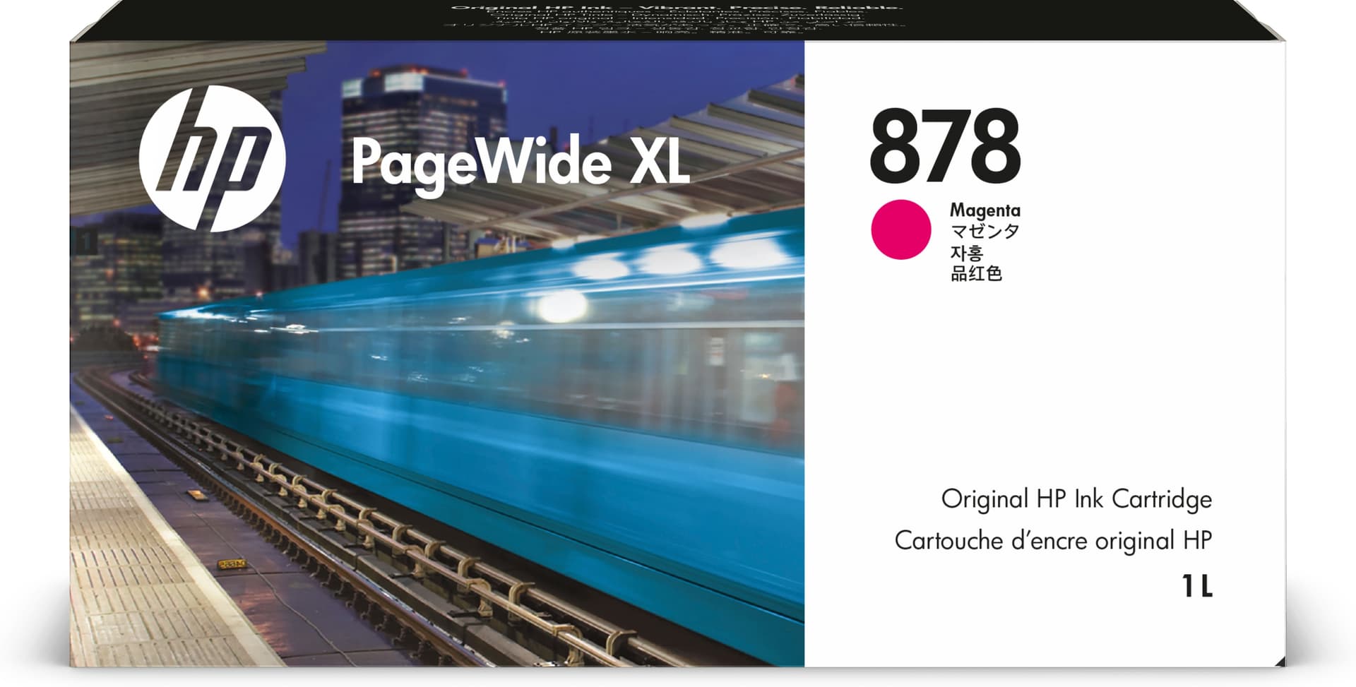 HP 878 - 1 L - magenta - original - PageWide XL - tinteiro - para PageWide XL 8200