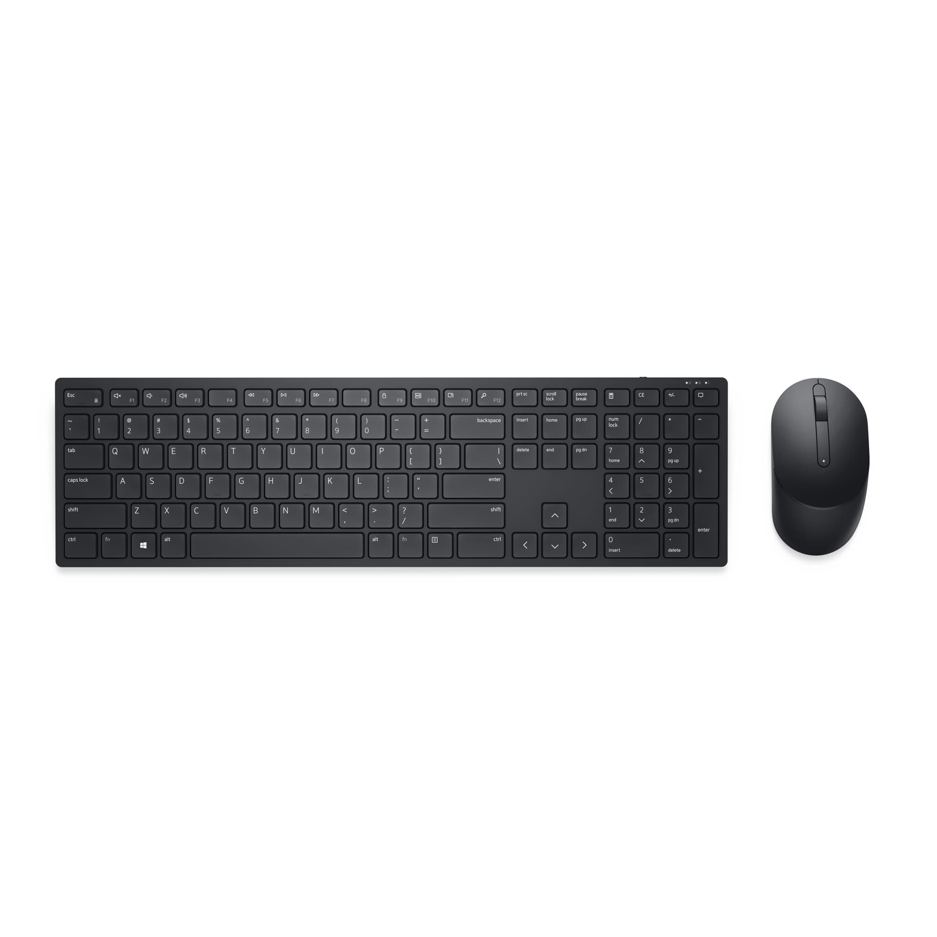 Dell Pro KM5221W - Conjunto de teclado e rato - sem fios - 2.4 GHz - QWERTY - Português - preto - com 3 years NBD Advance Exchange - para Vostro 15 3510