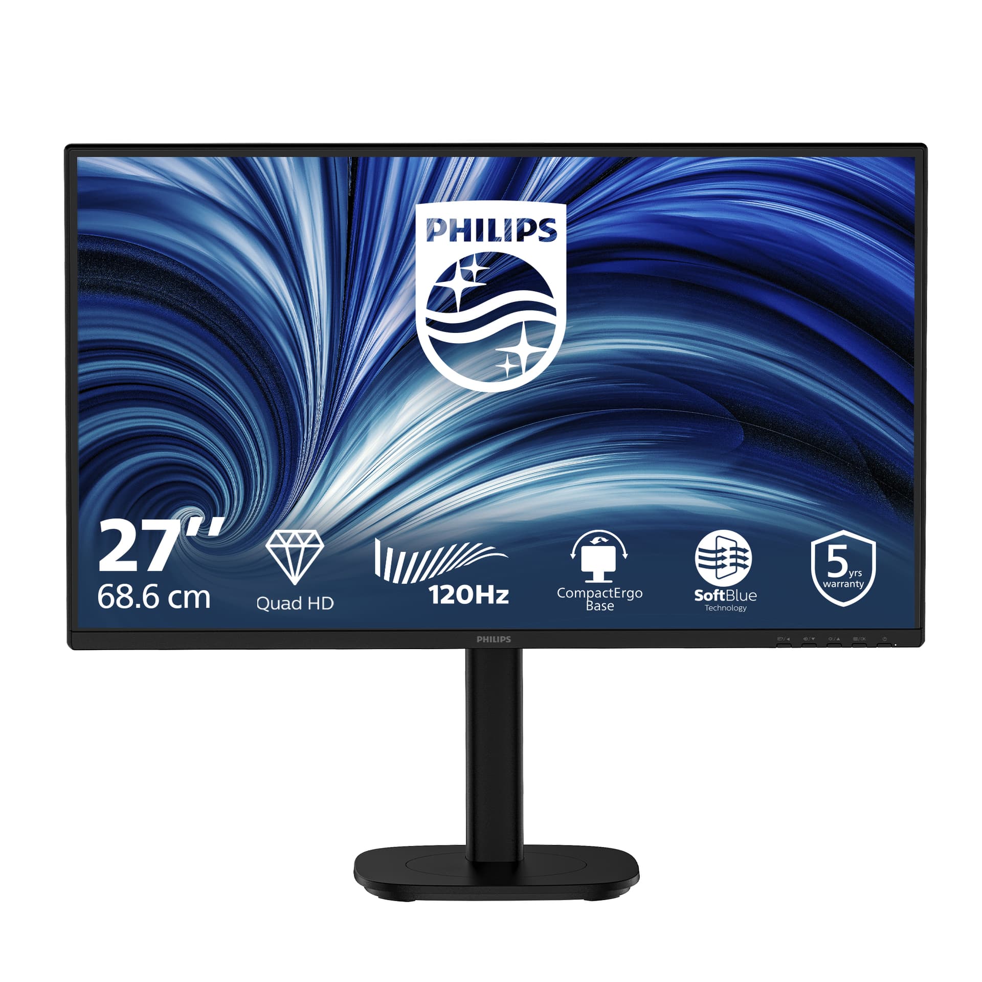PHILIPS MONITOR IPS 27" QHD HDMI DP COLUNAS HAS PIVOT 27B2N3500/00