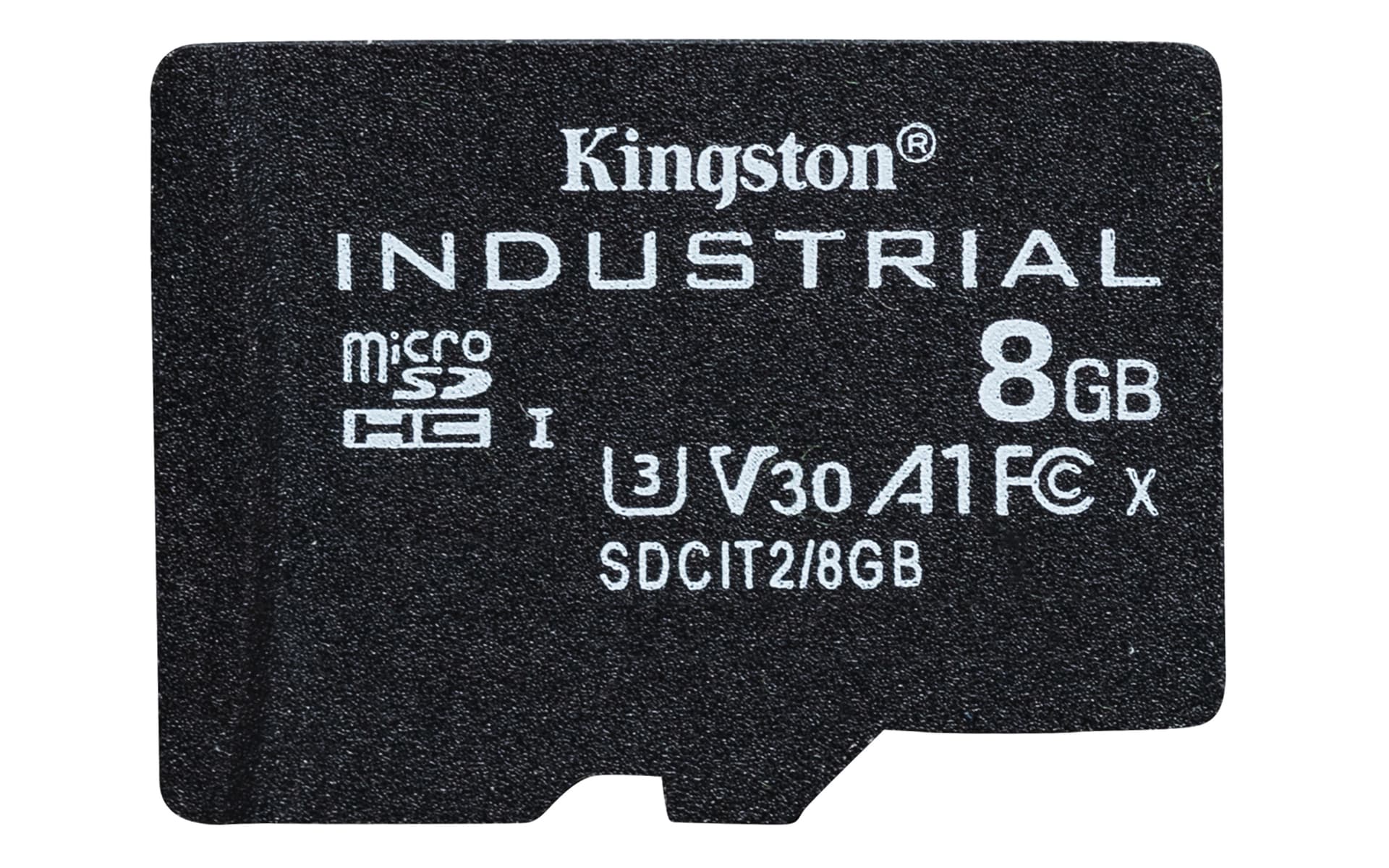 Kingston Industrial - Cartão de memória flash - 8 GB - A1 / Video Class V30 / UHS-I U3 / Class10 - microSDHC UHS-I