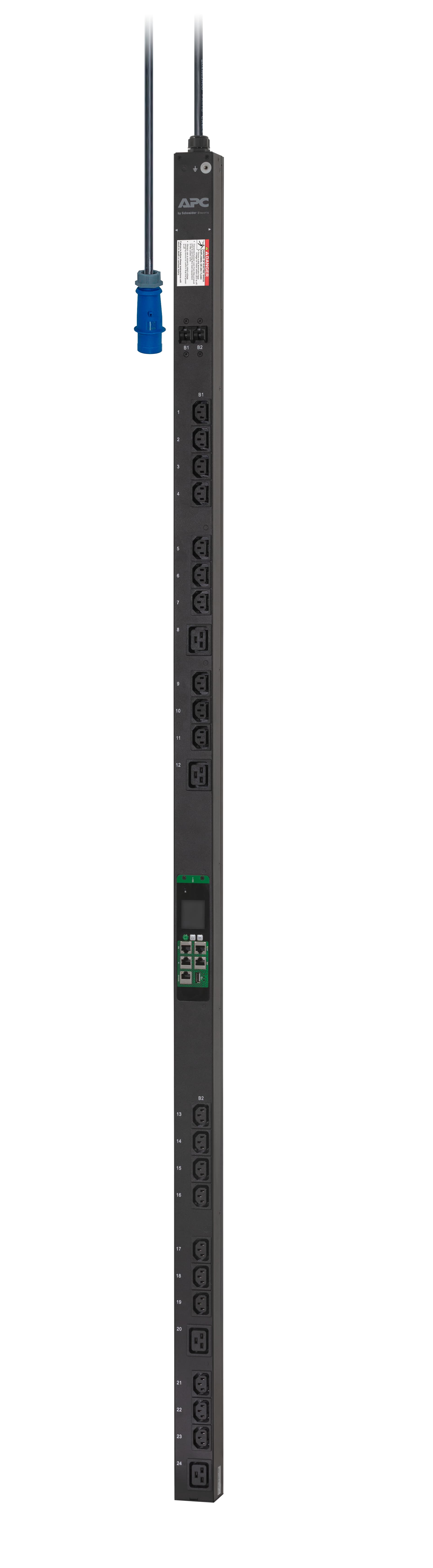 APC EasyPDU EPDU1132MBO - Unidade de distribuição de potência (montável em bastidor) - tomada com medição - AC 200/208/230 V - 7360 VA - 1 fase - Ethernet 10/100, RS-485, serial - entrada: IEC 60309 2P+E - conectores de saída: 24 (20 x IEC 60320 C13