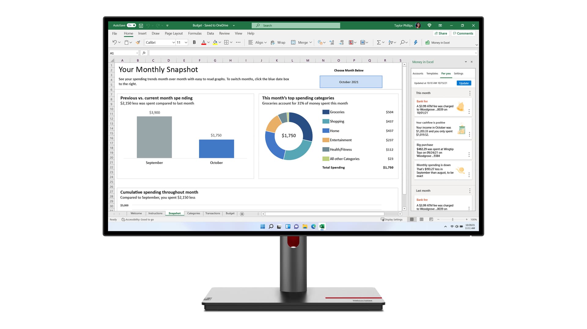 Lenovo ThinkVision P27h-30, 68,6 cm (27"), 2560 x 1440 pixels