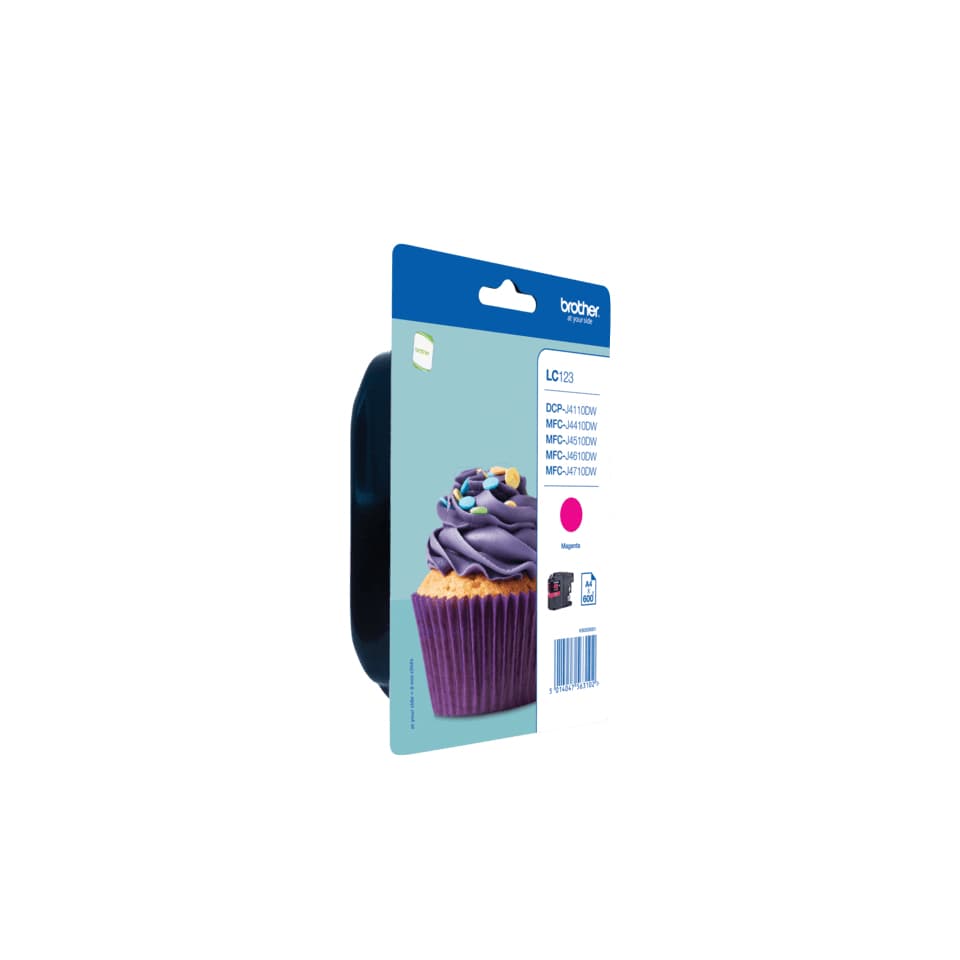 Brother LC123M - Alto Rendimento - magenta - original - blister - tinteiro - para Brother DCP-J100, DCP-J105, DCP-J132W, DCP-J4110DW, DCP-J552DW, DCP-J752DW