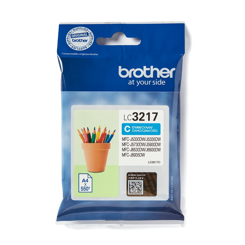 Brother LC3217C - Azul cyan - original - tinteiro - para Brother MFC-J5335DW, MFC-J5730DW, MFC-J5930DW, MFC-J6935DW