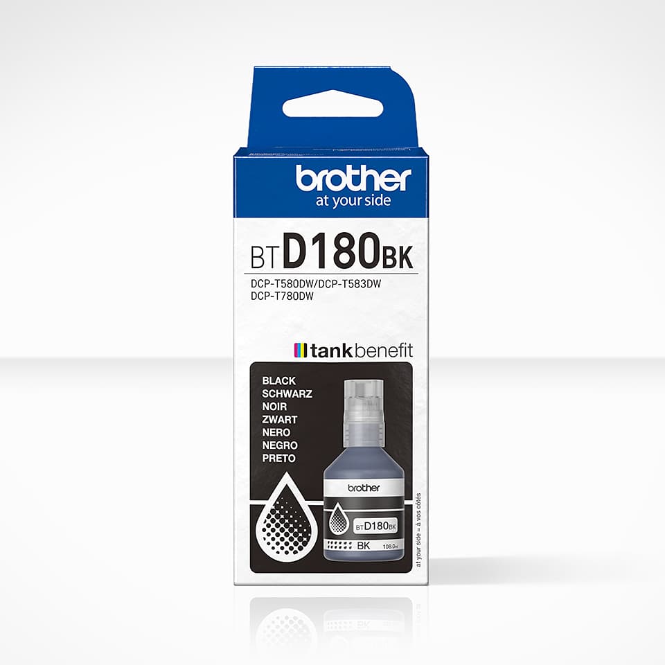 BROTHER Black ink bottle yield up to 7.500 pages