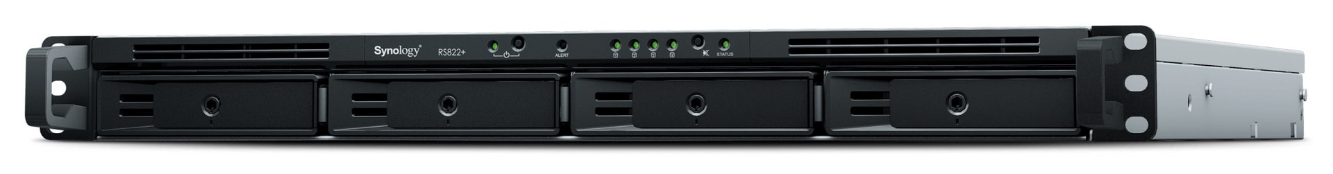 Synology RackStation RS822RP+ - Servidor NAS - 4 baias - montável em bastidor - SATA 6Gb/s - RAID (expansão de disco rígido) 0, 1, 5, 6, 10, JBOD - RAM 2 GB - Gigabit Ethernet - iSCSI assistência - 1U, imagem 1