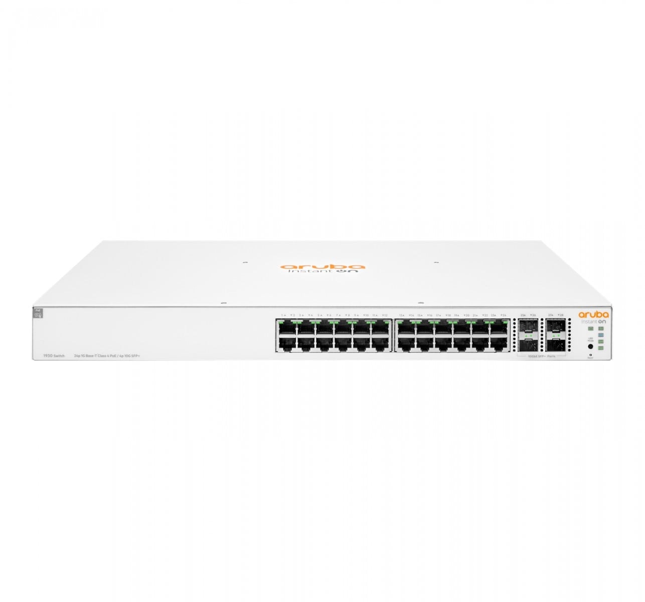 HPE Networking Instant On 1930 24G Class4 PoE 4SFP/SFP+ 370W Switch - Interruptor - L3 - Administrado - 24 x 10/100/1000 (PoE) + 4 x 1 Gigabit / 10 Gigabit SFP+ - montável em trilho - PoE (370 W), imagem 1