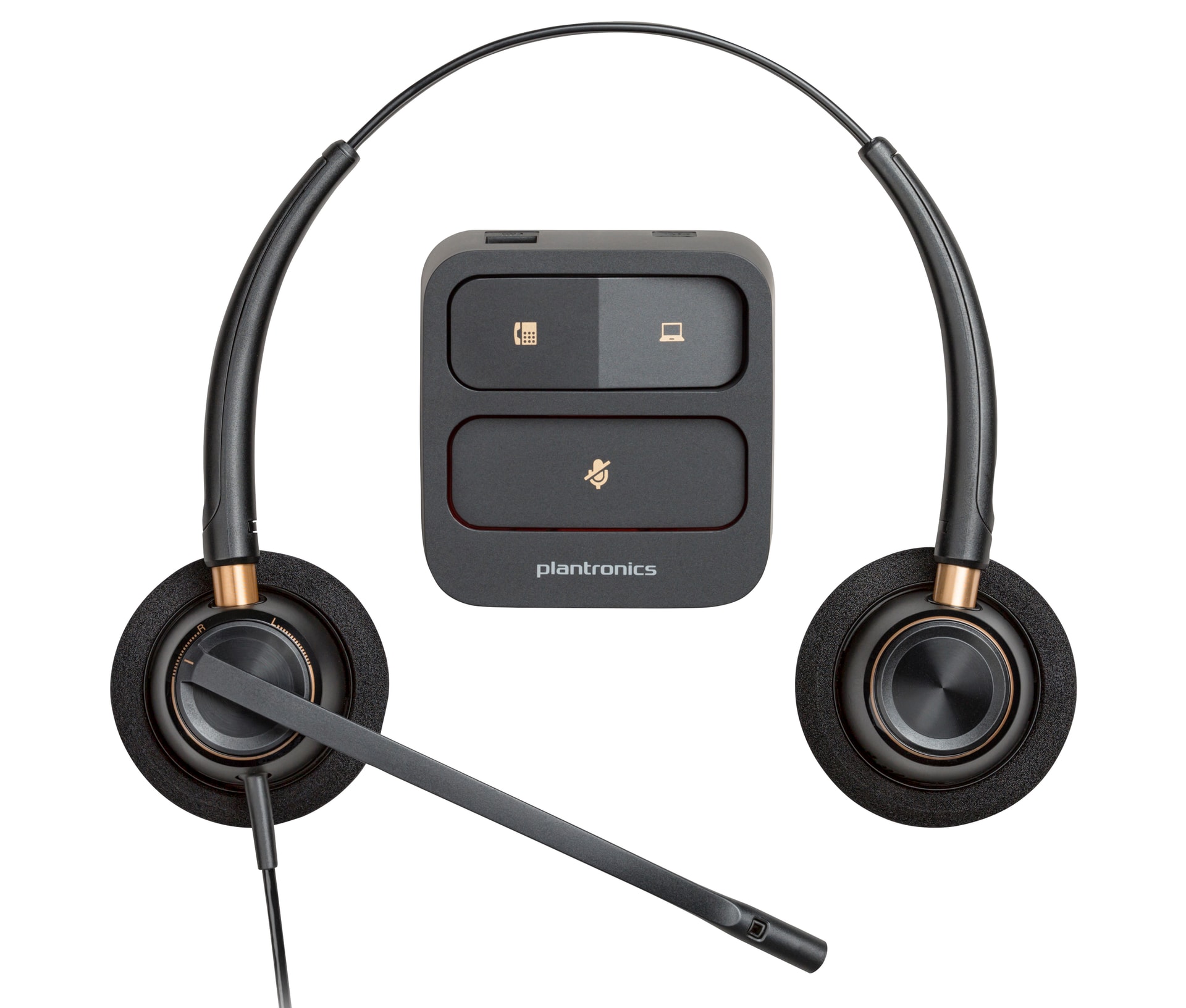 HP Poly Headset binaural Poly EncorePro 520 + Quick Disconnect, imagem 1