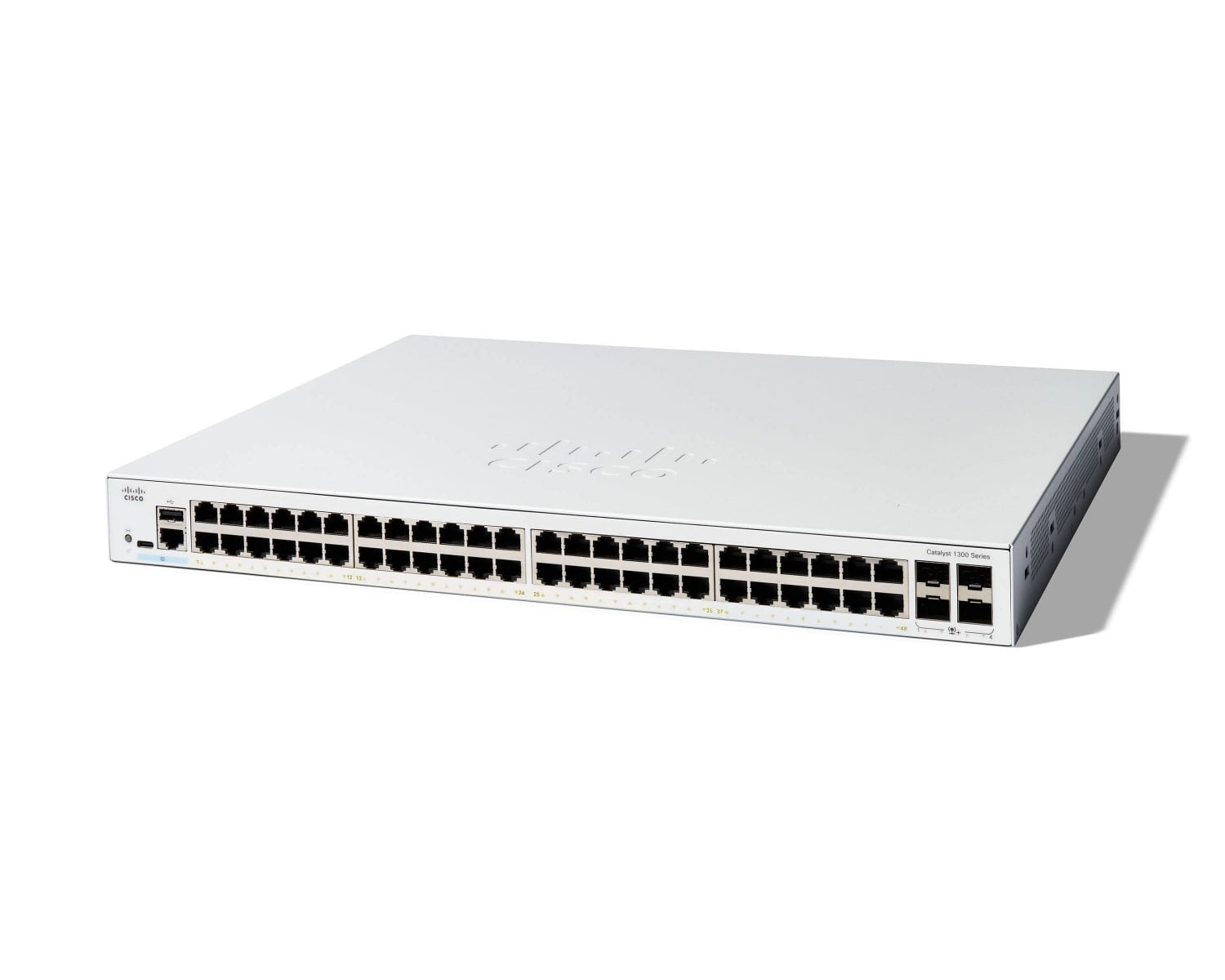 Cisco Catalyst 1300-48T-4X - Interruptor - L3 - Administrado - 48 x 10/100/1000Base-T + 4 x 10 Gigabit SFP+ - montável em trilho, imagem 1