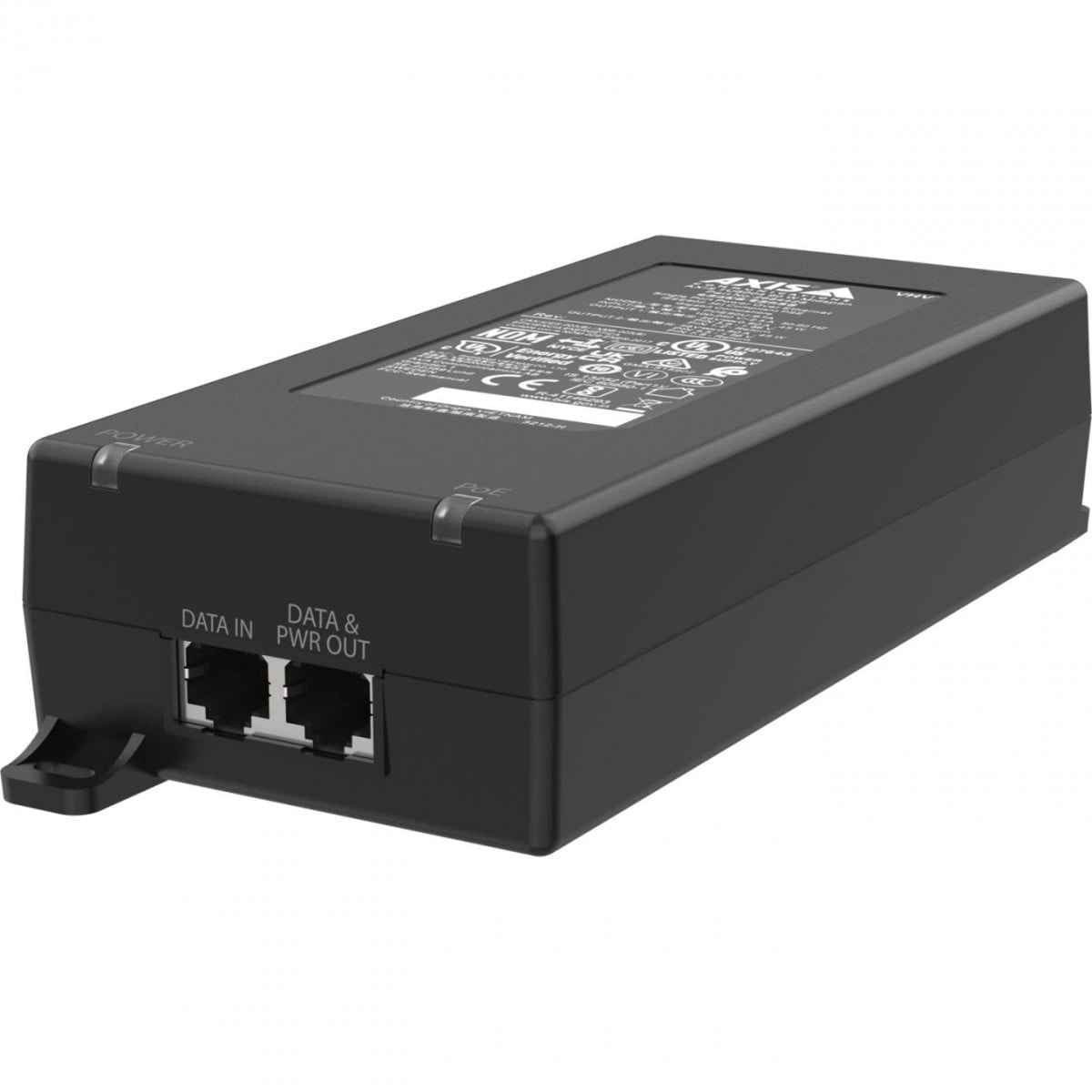 AXIS TU8004 - Injector de energia (montável em calha DIN / externo) - midspan - AC 100-240 V - 90 Watt - conectores de saída: 1 - preto - para AXIS C1410, P1385-E, imagem 1