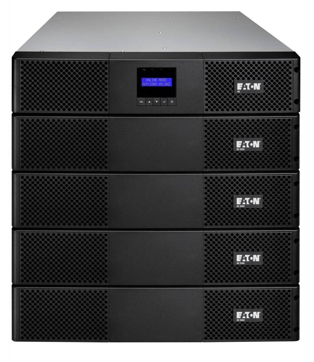 Eaton 9E - UPS (montável em bastidor / externo) - AC 200/220/230/240 V - 1800 watt - 2000 VA - 1 fase - 6 bateria x - ácido de chumbo - 7 Ah - RS-232, USB - conectores de saída: 6 - 2U - 19" - preto, imagem 1