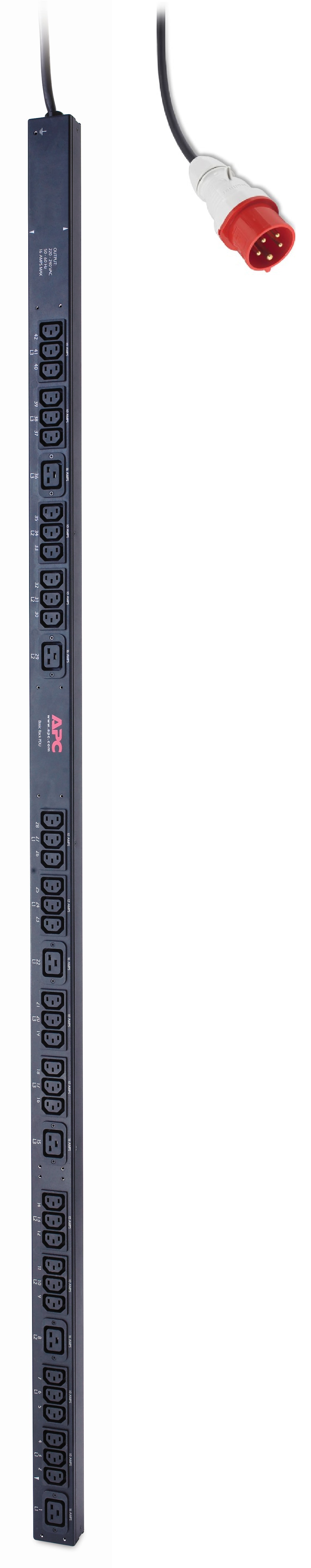 APC Rack PDU, Basic, Zero U, 11 kW, 230V, (36) C13 & (6) C19, imagem 1