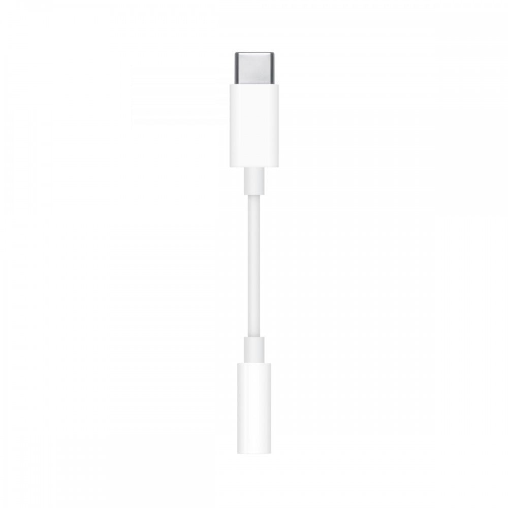 O Adaptador USB-C para entrada de auscultadores de 3,5 mm permite ligar dispositivos que usem uma ficha áudio de 3,5 mm padrão (como auscultadores ou colunas) a dispositivos USB‑C., imagem 1