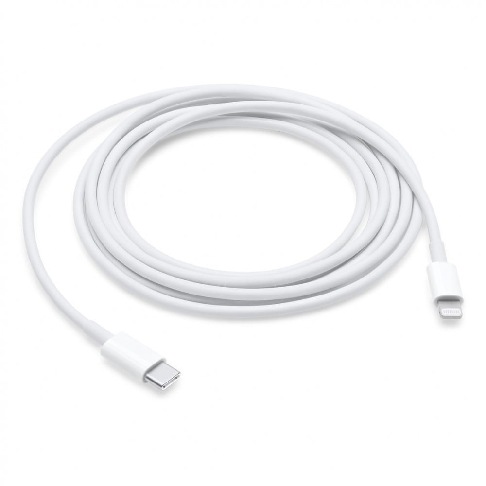 Ligue o seu dispositivo com conetor Lightning ao dispositivo com porta USB-C ou compatível com Thunderbolt 3 (USB-C) para sincronizar e carregar, ou ao iPad com porta USB-C para carregar, imagem 1