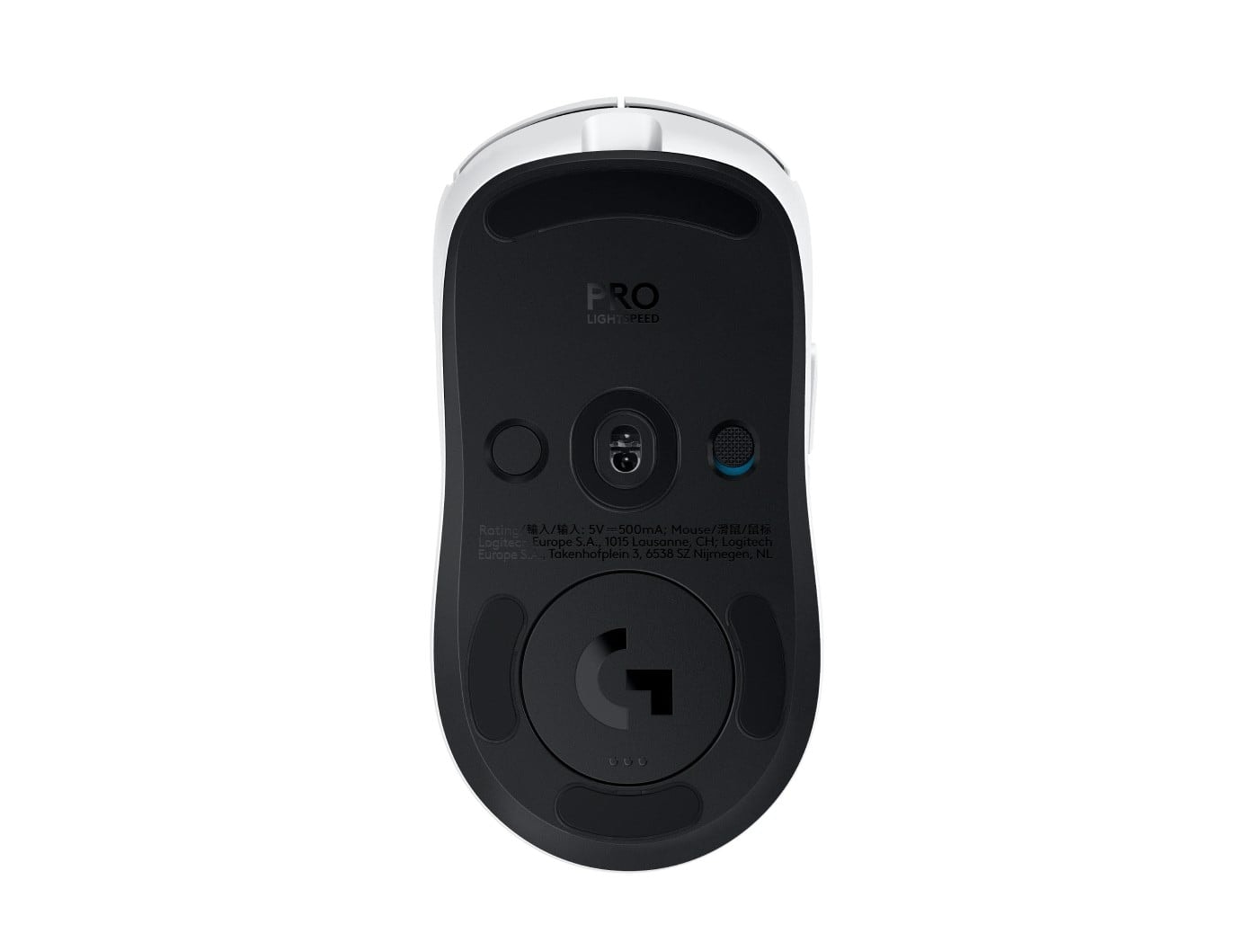 Logitech G PRO 2 - Rato - gaming - destros e canhotos - óptico - 8 botões - sem fios, com cabo - 2.4 GHz, USB - recetor USB Logitech LIGHTSPEED - branco, imagem 1
