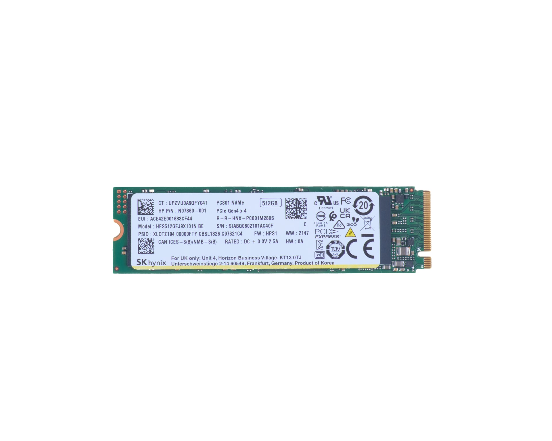 HP SSD PCIe 4 x4 NVMe de 512 GB, imagem 1