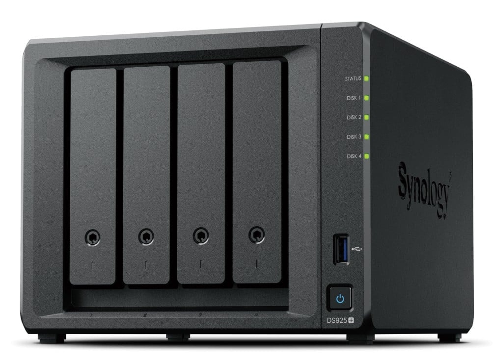 Synology Disk Station DS925+ - Servidor NAS - 4 baias - SATA-600 / NVMe - HDD - RAID (expansão de disco rígido) JBOD, 0, 1, 5, 6, 10 - RAM 4 GB - 2.5 Gigabit Ethernet - iSCSI assistência, imagem 1