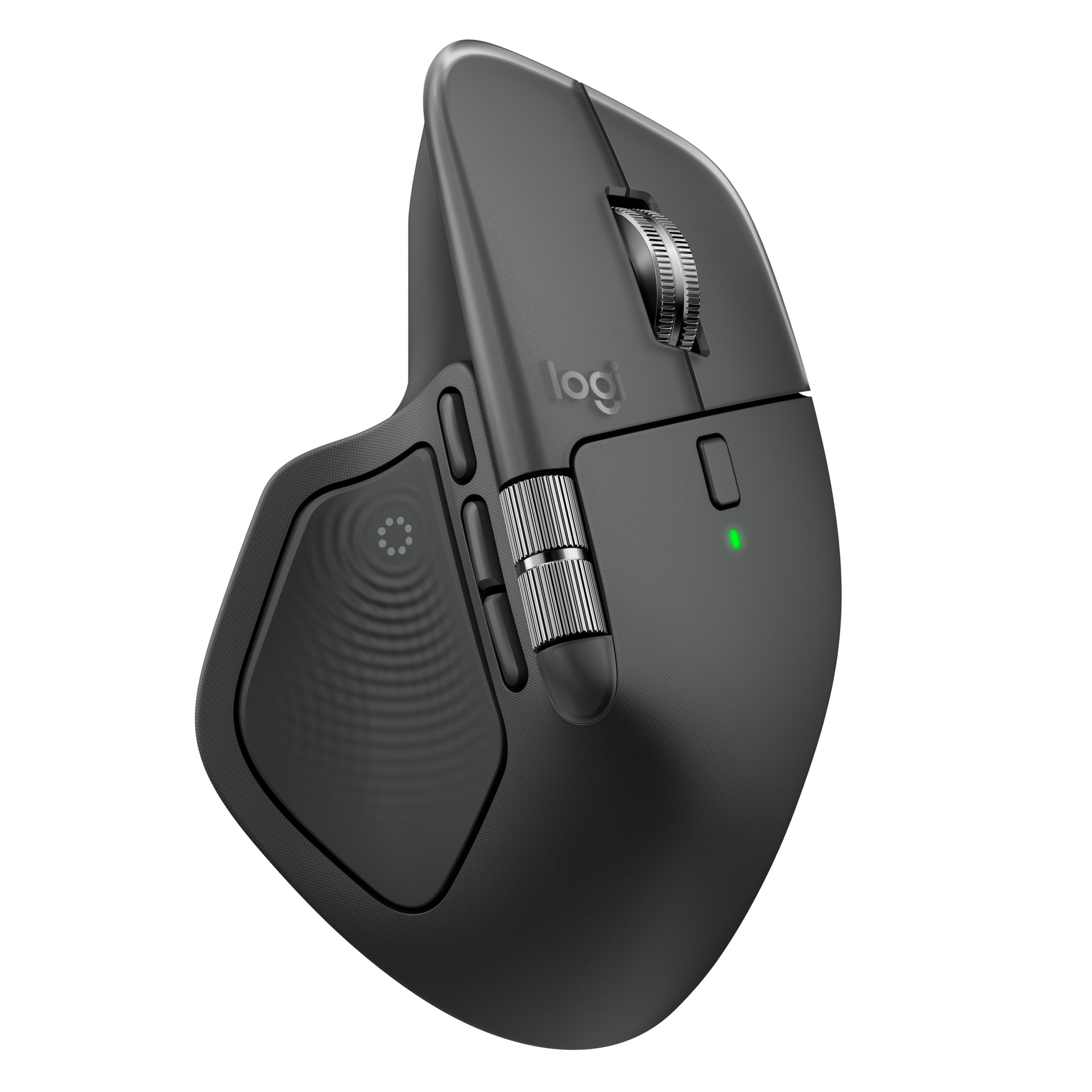 Logitech MX Master 4, rato ergonómico sem fios com feedback tátil de desempenho avançado, deslocamento ultrarrápido, carregamento por USB-C , Bluetooth, Windows, MacOS - cinzento claro, imagem 1