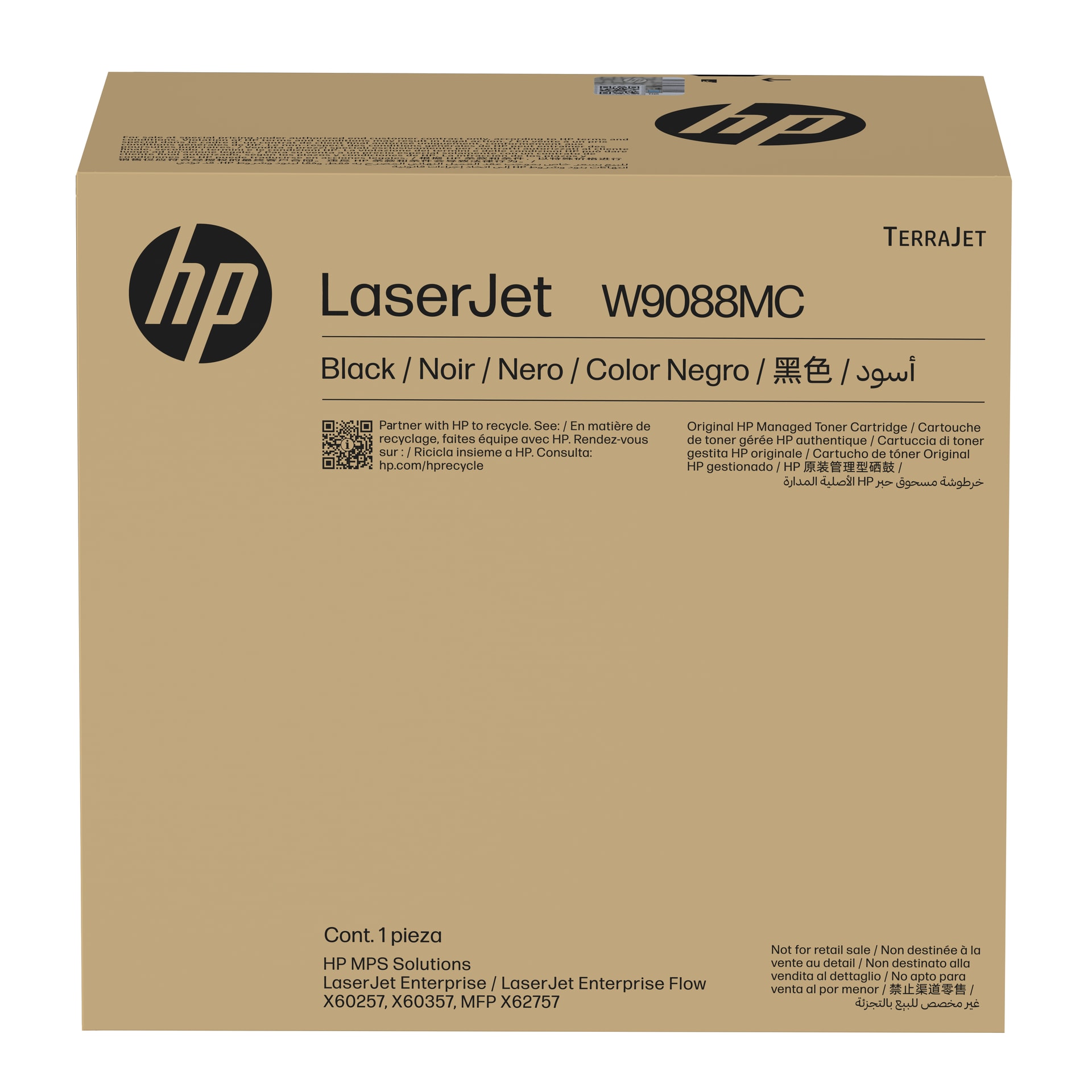 HP Toner LaserJet Managed W9088MC Preto, imagem 1